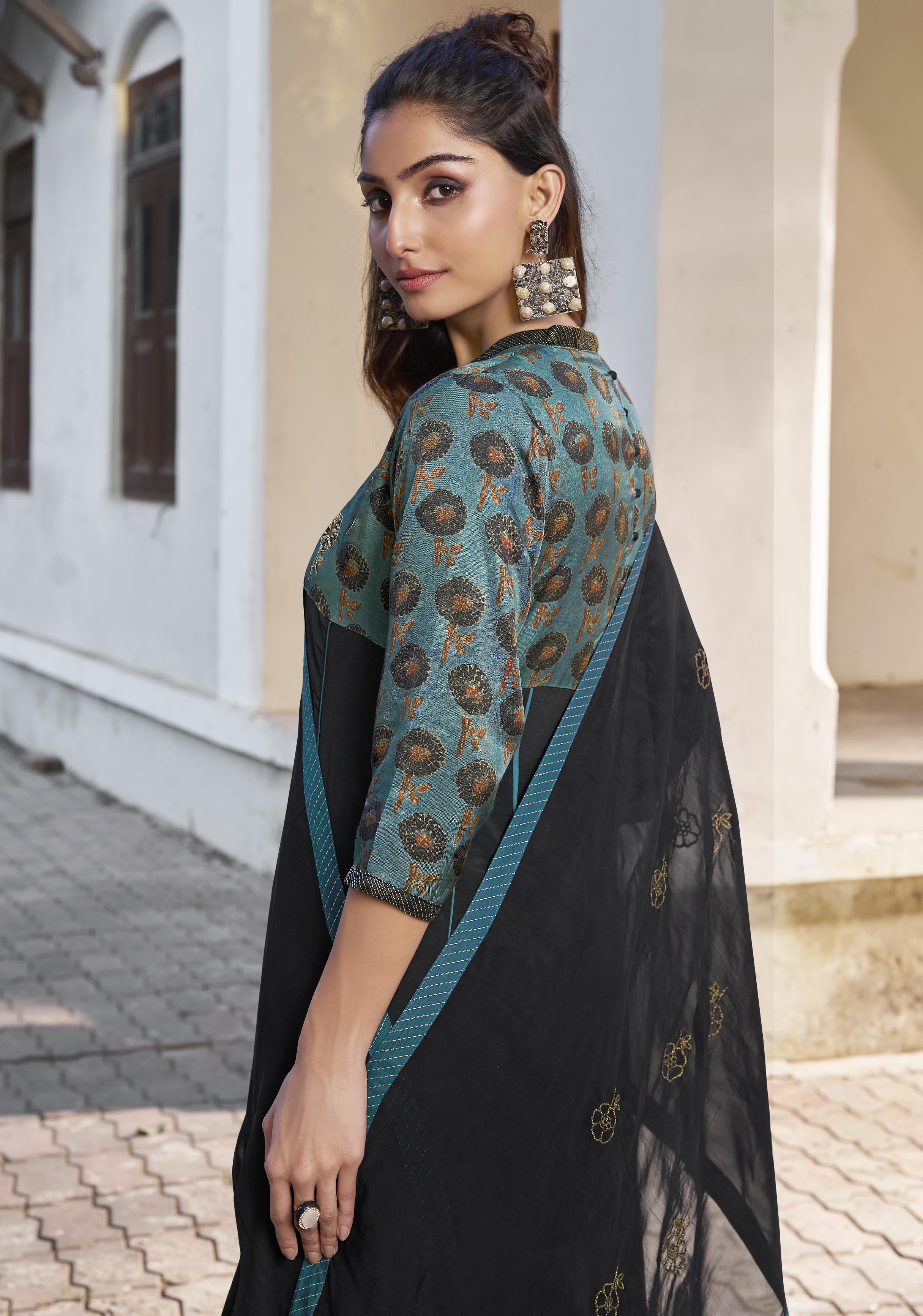 Rama Muslin Anarkali Salwar Suit Set