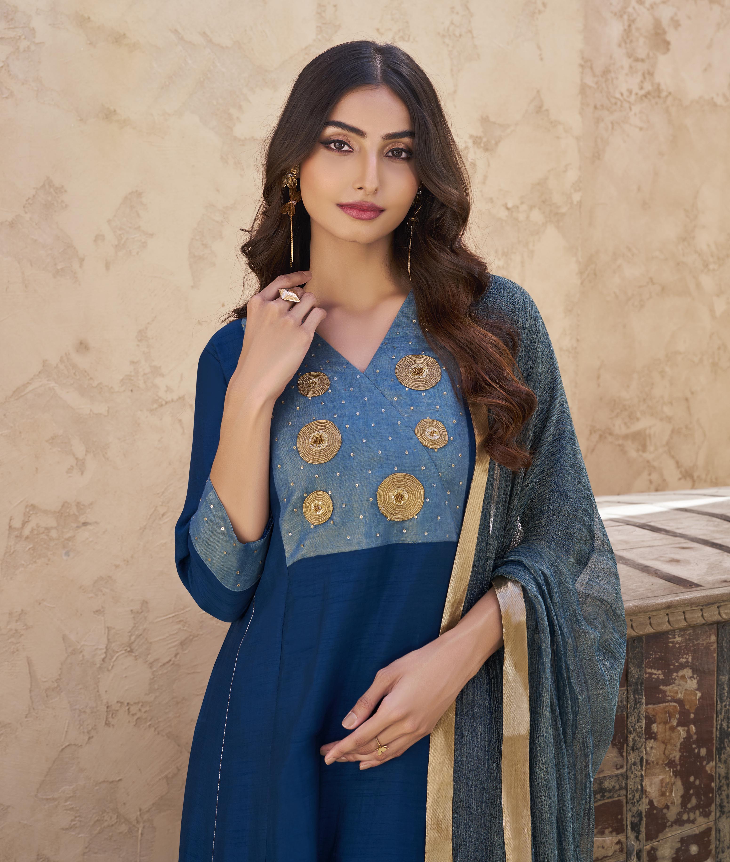 Peacock A-line Salwar Suit