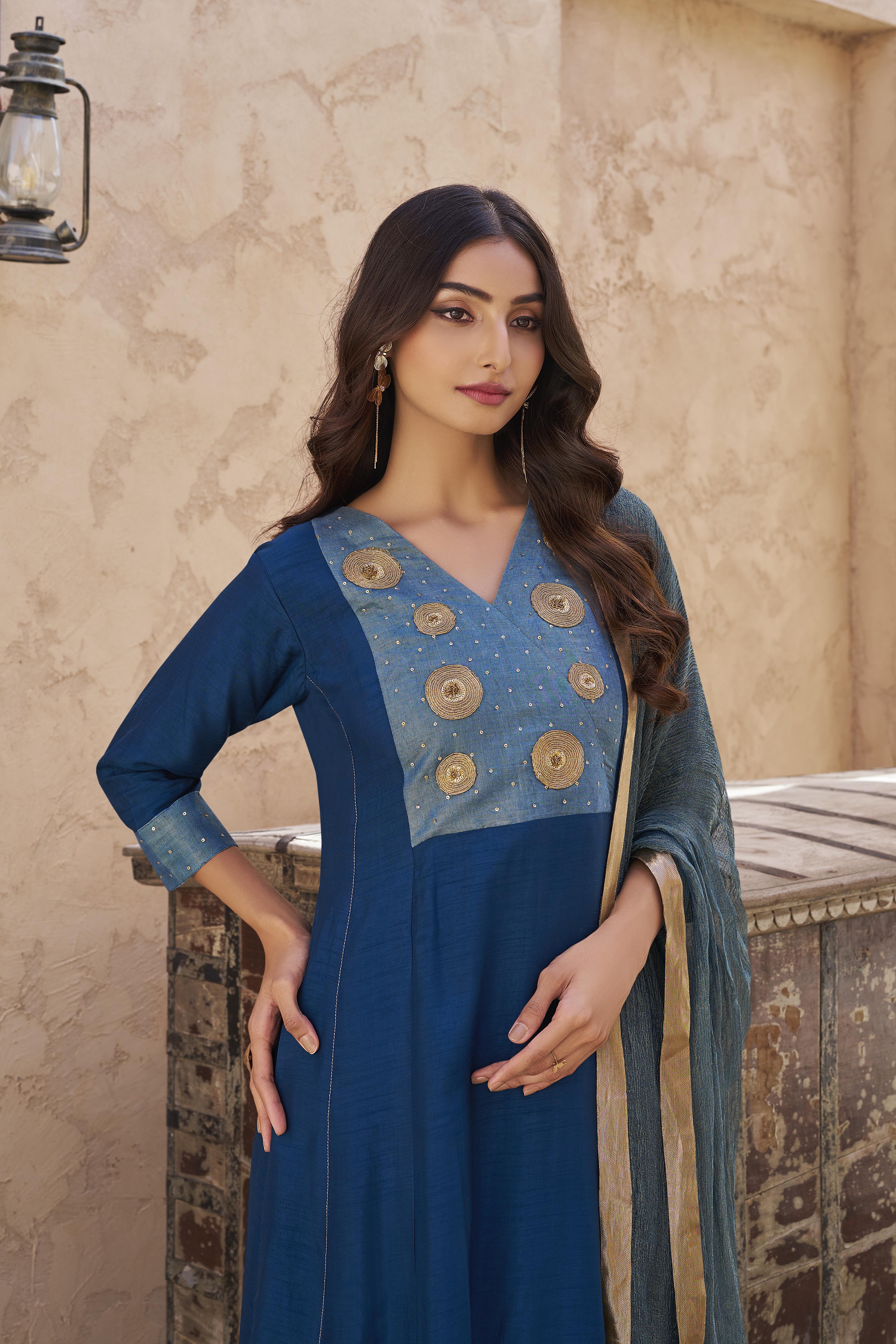 Peacock A-line Salwar Suit