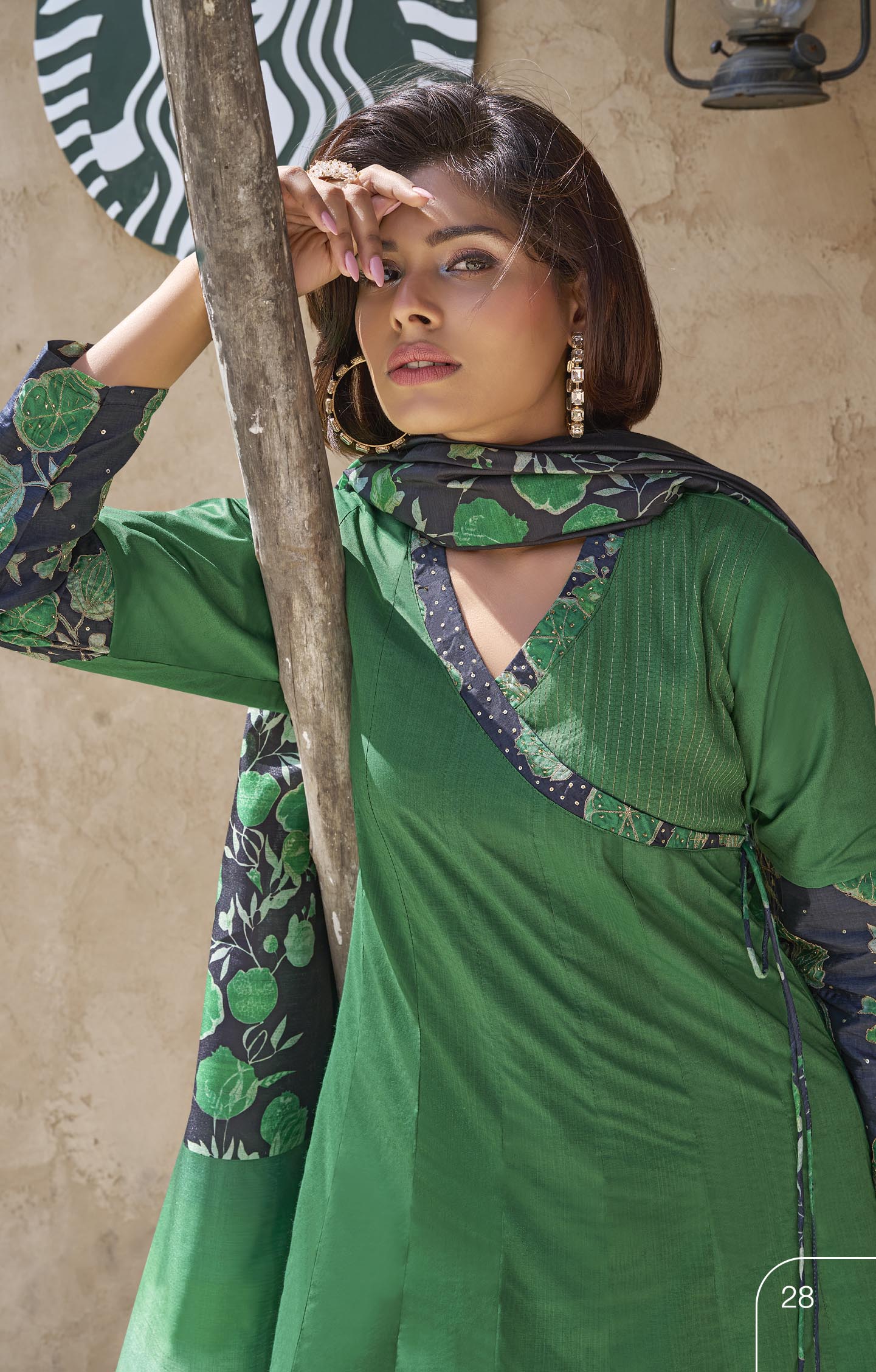 Graceful Green Anarkali Salwar Suit