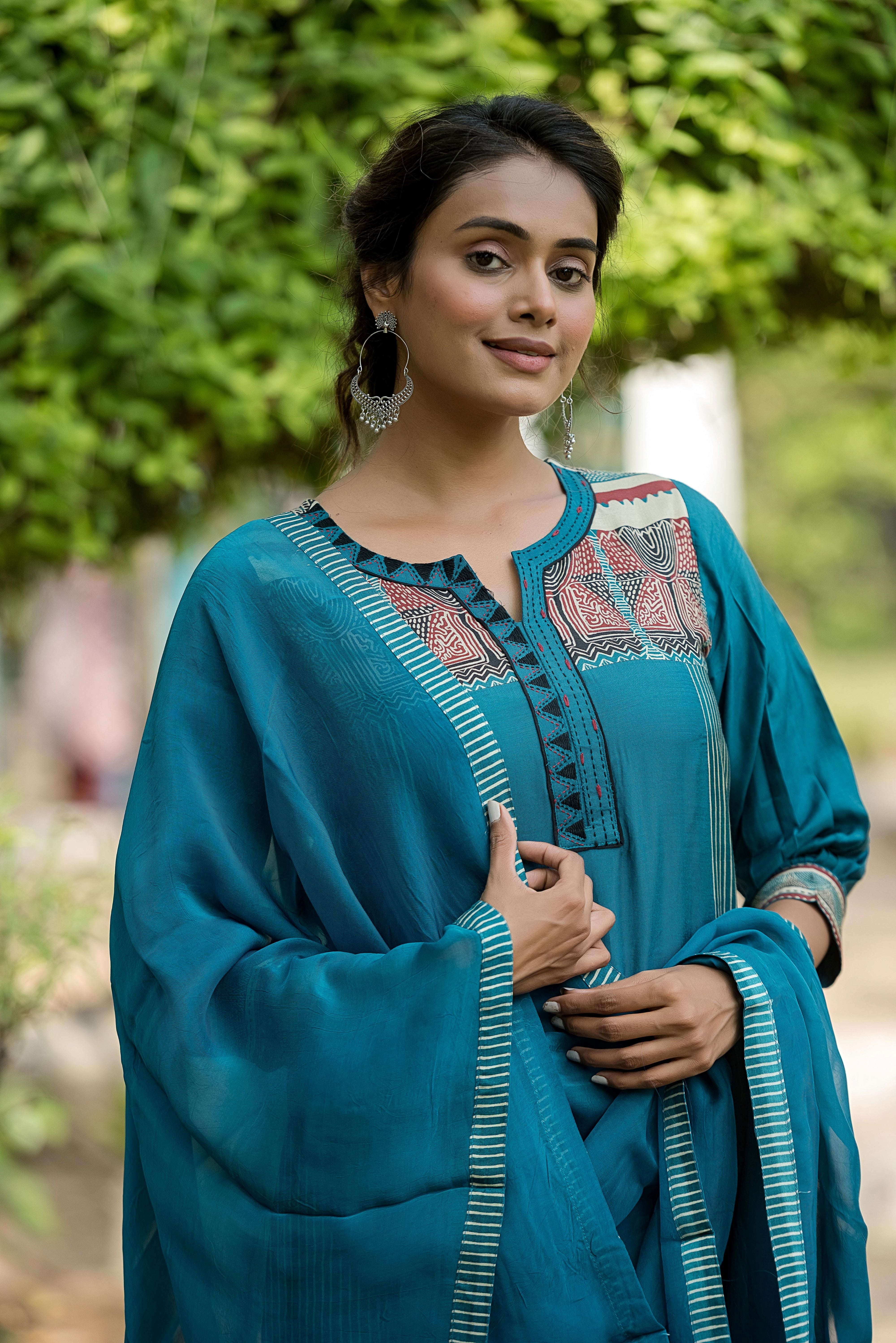Rama Muslin A-line Salwar Suit