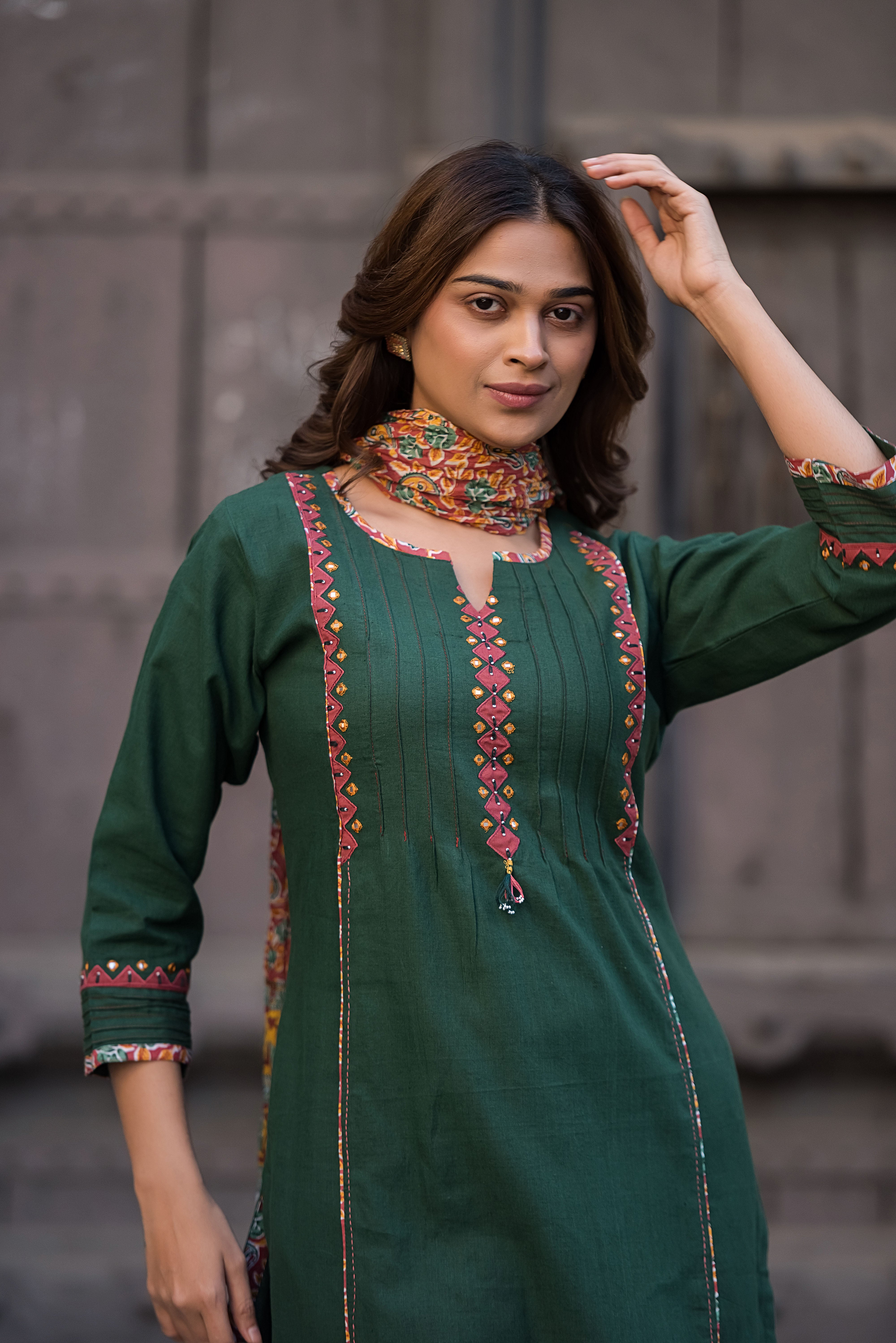 Green Aline Suit Set