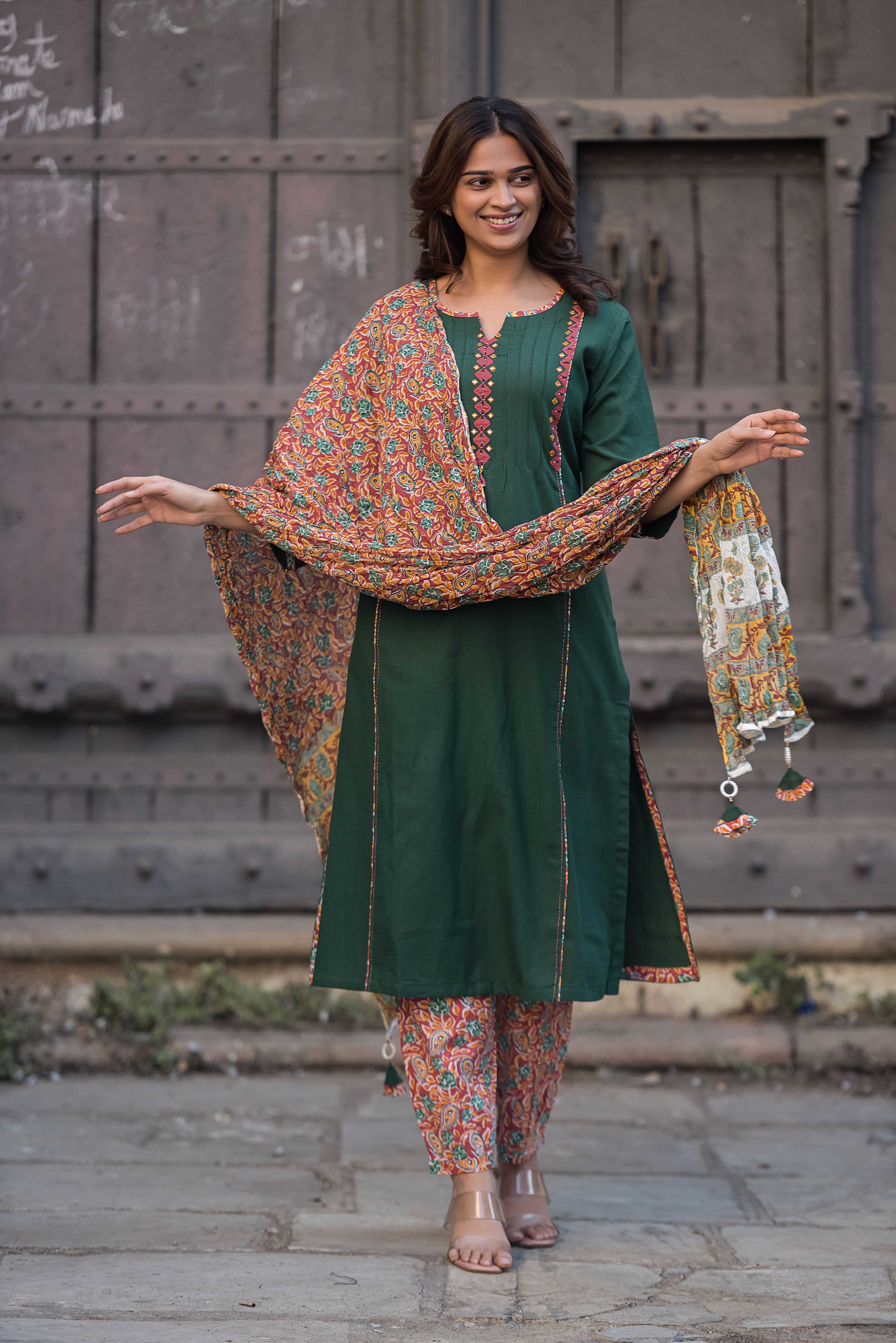 Green Aline Suit Set