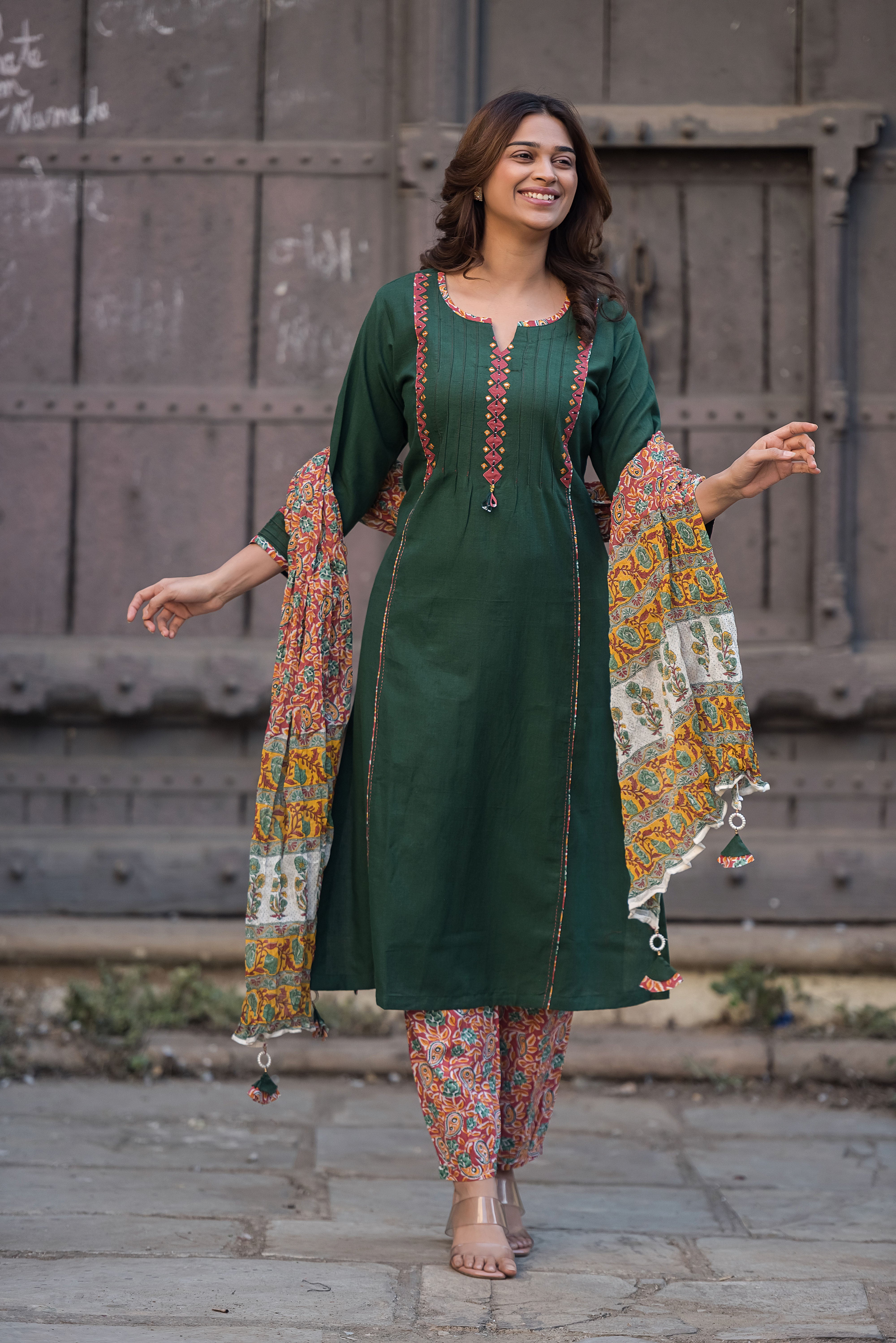 Green Aline Suit Set