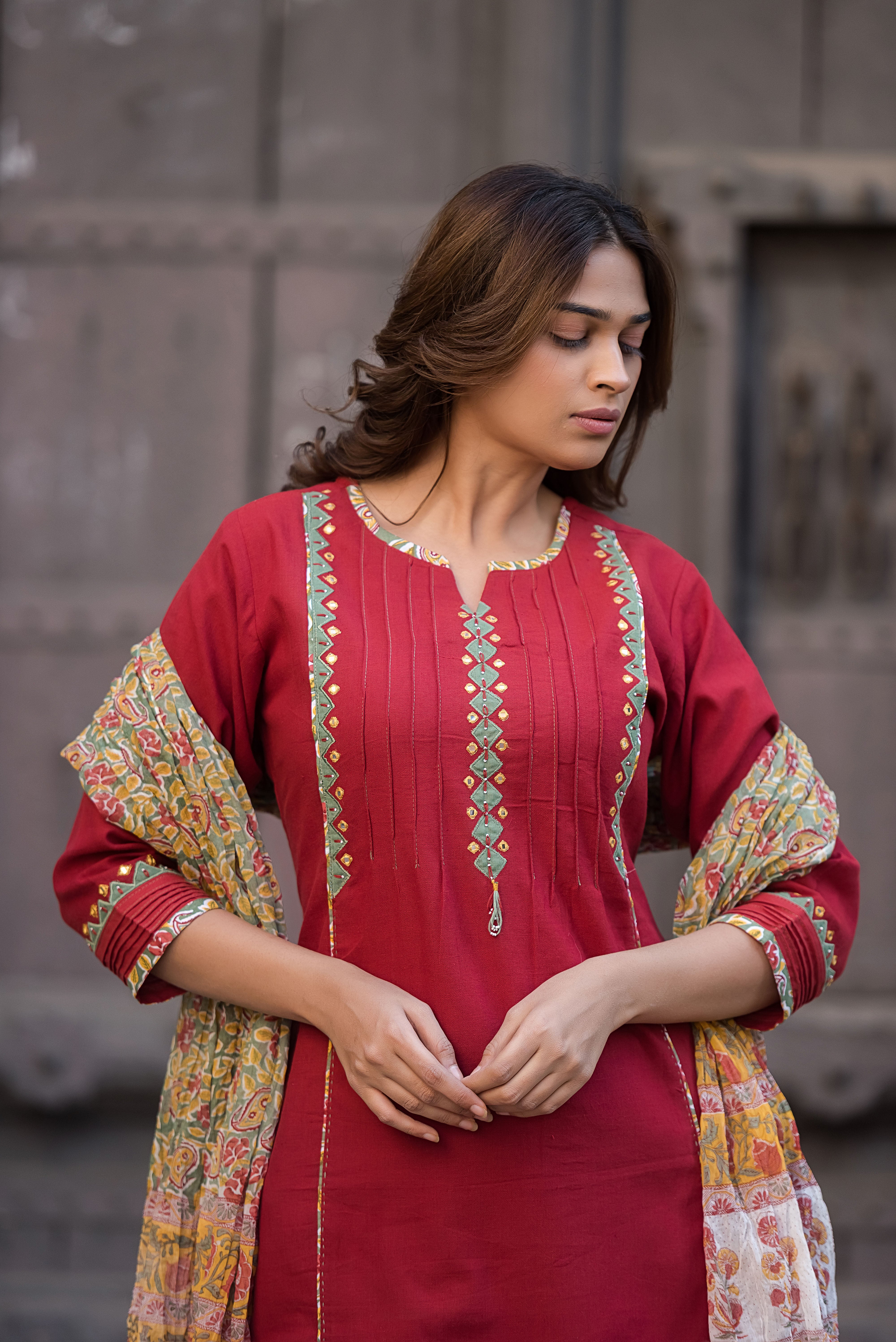 Maroon Aline Suit Set