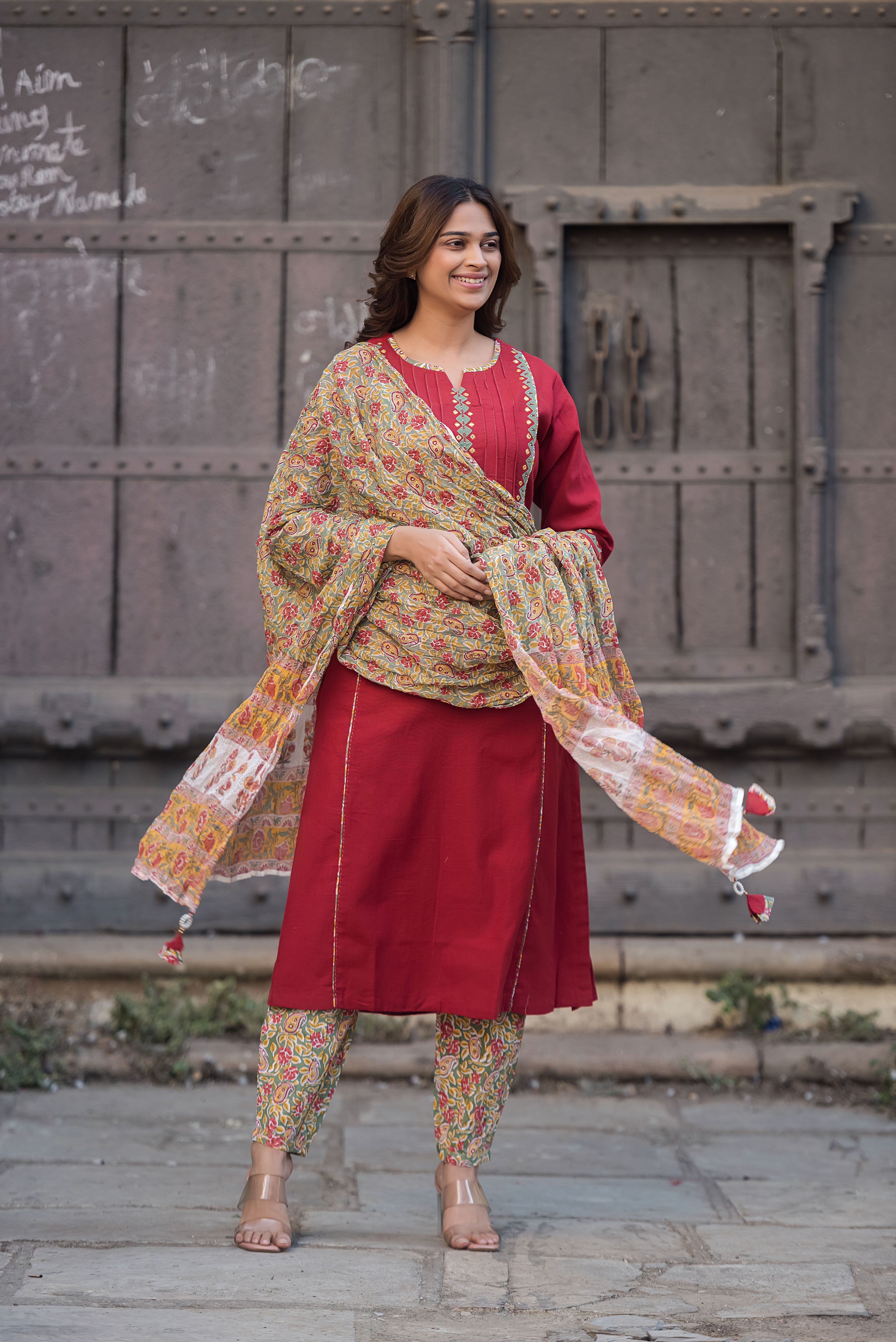 Maroon Aline Suit Set