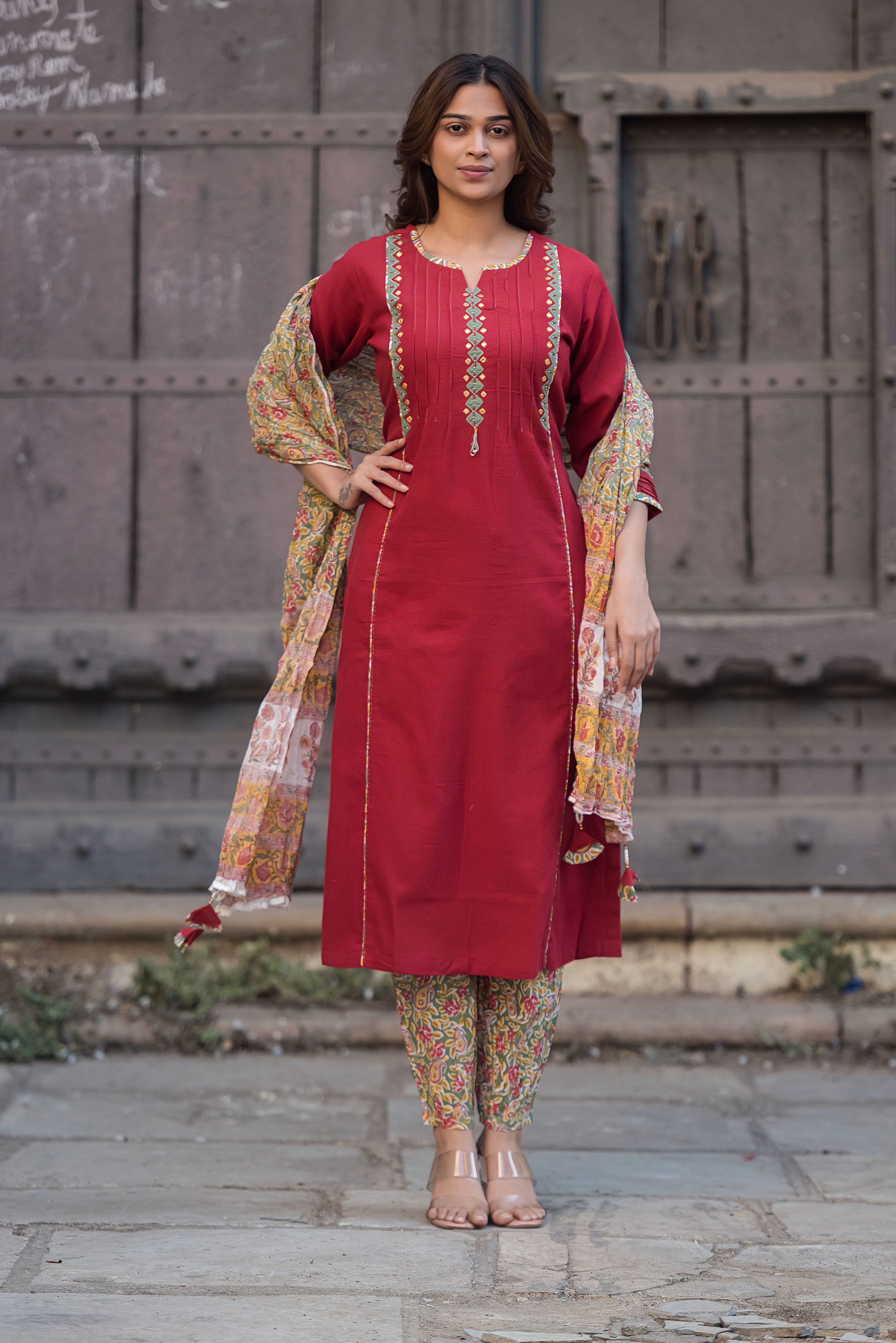 Maroon Aline Suit Set