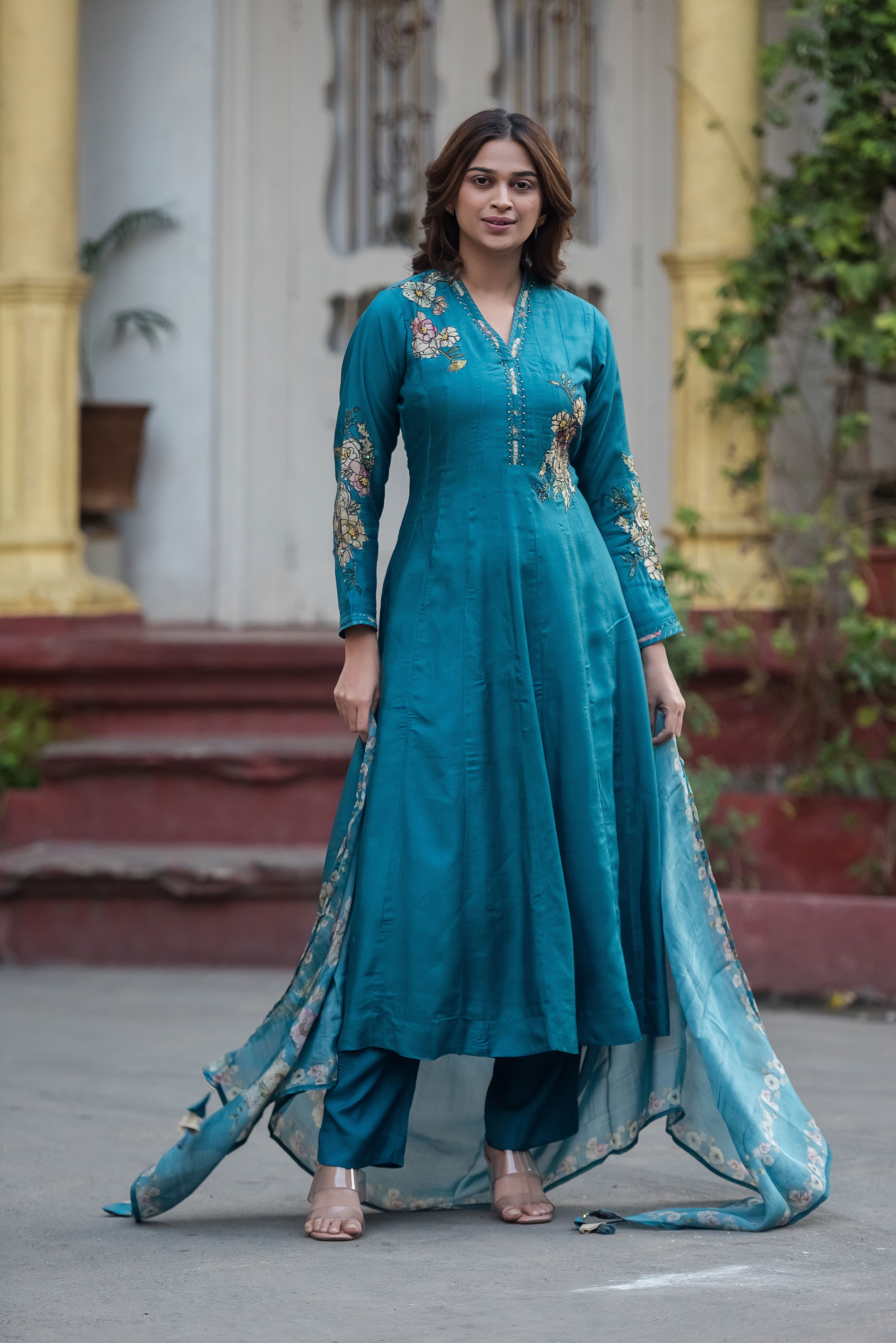 Rama Flared Muslin Suit Set