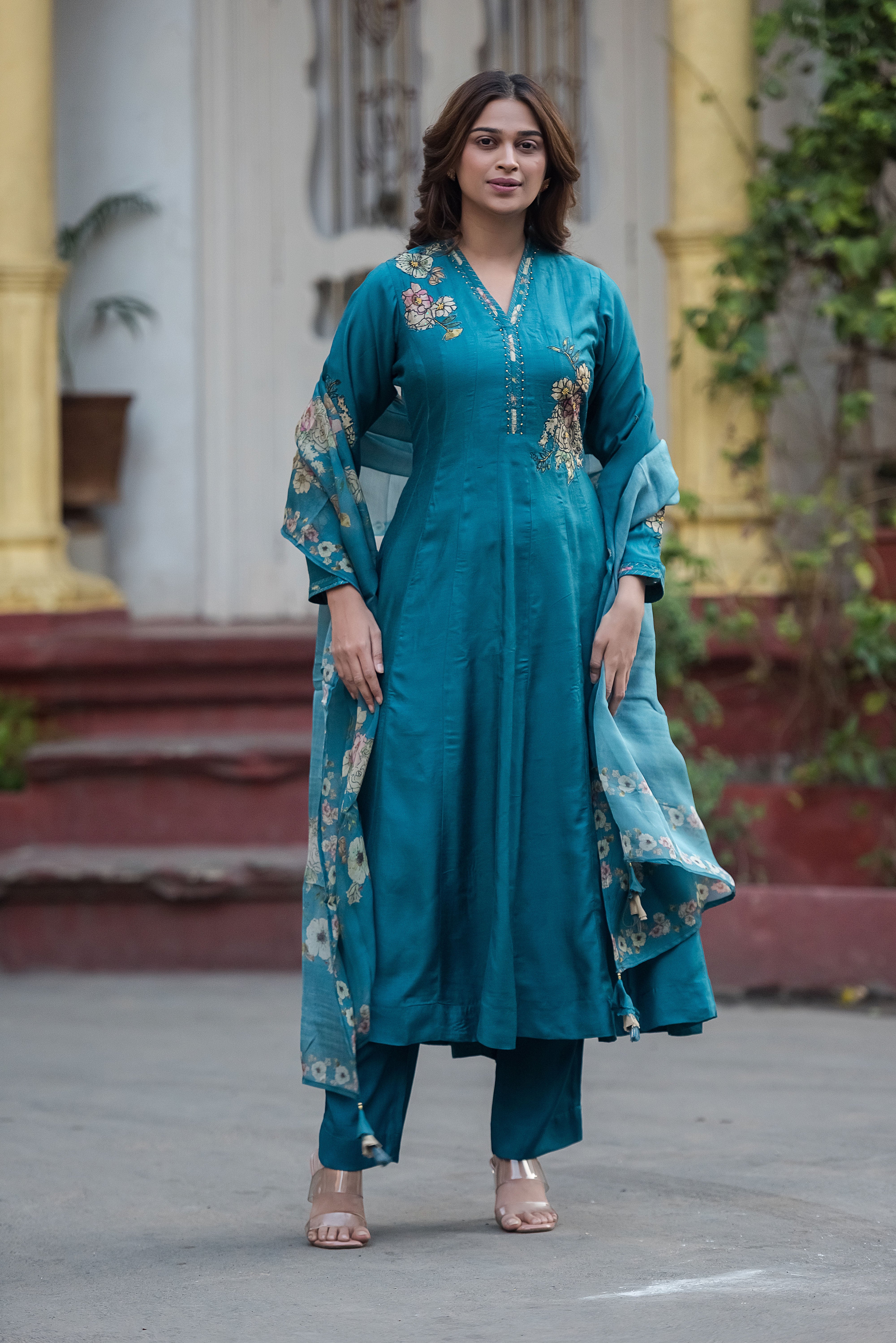 Rama Flared Muslin Suit Set
