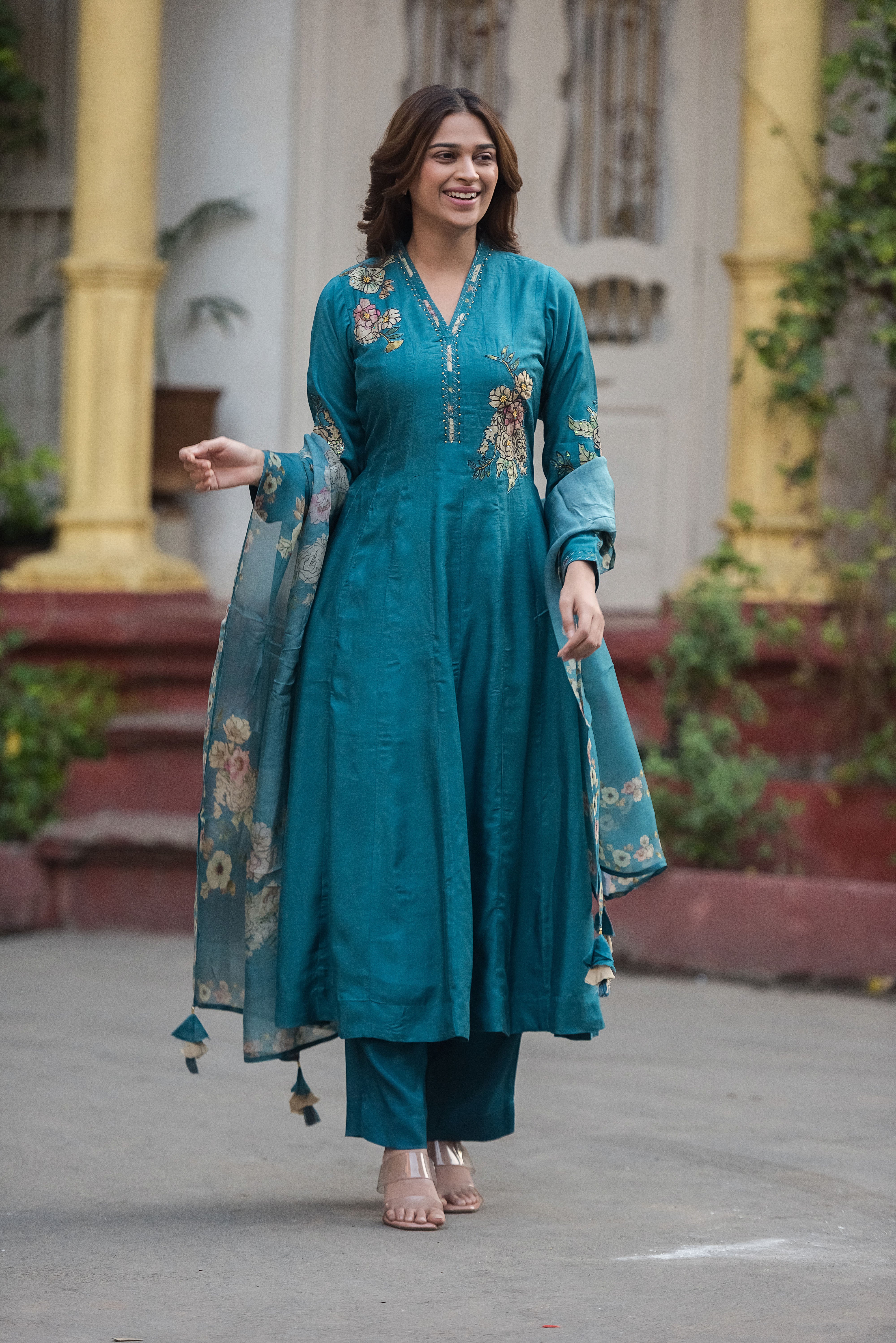 Rama Flared Muslin Suit Set