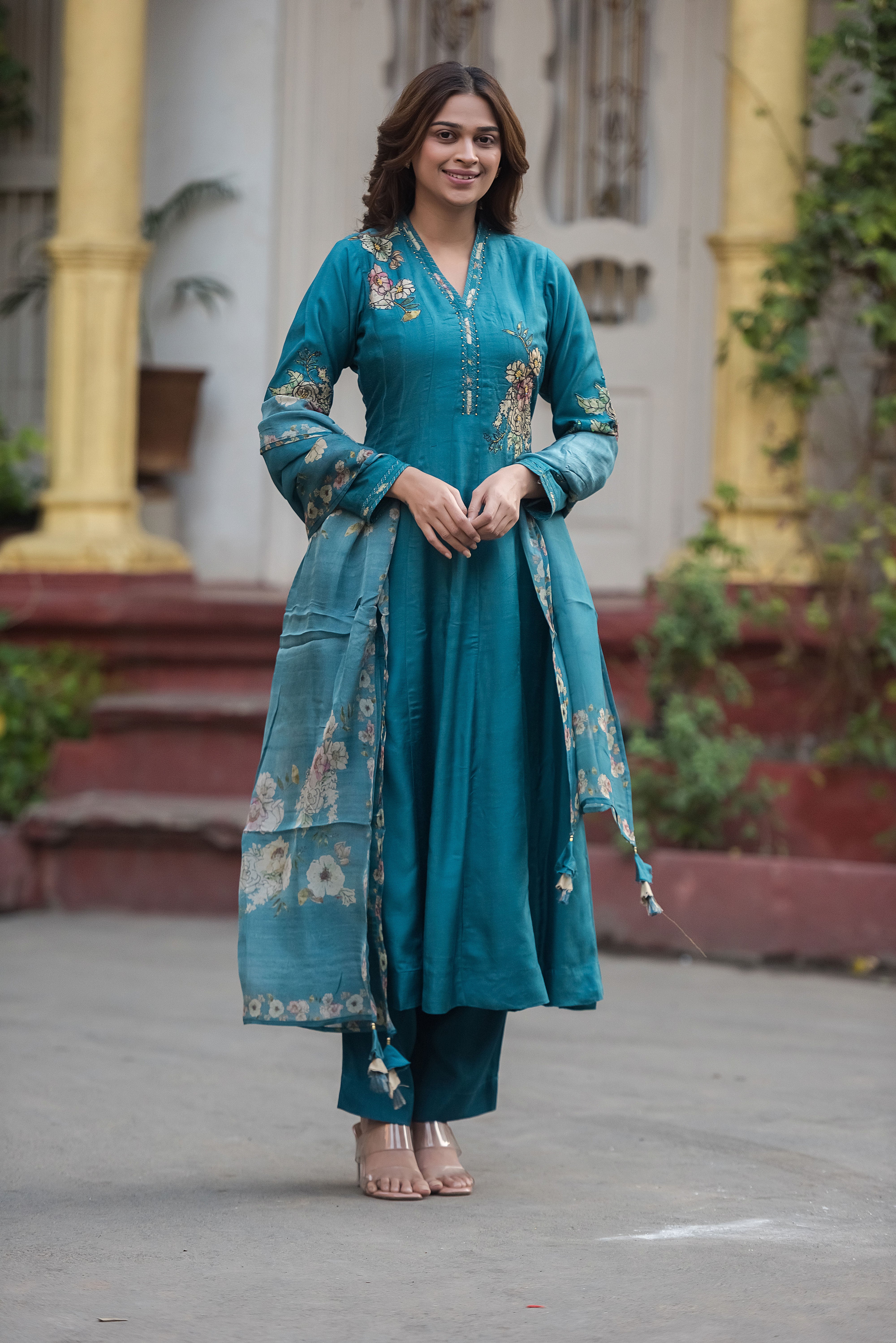 Rama Flared Muslin Suit Set