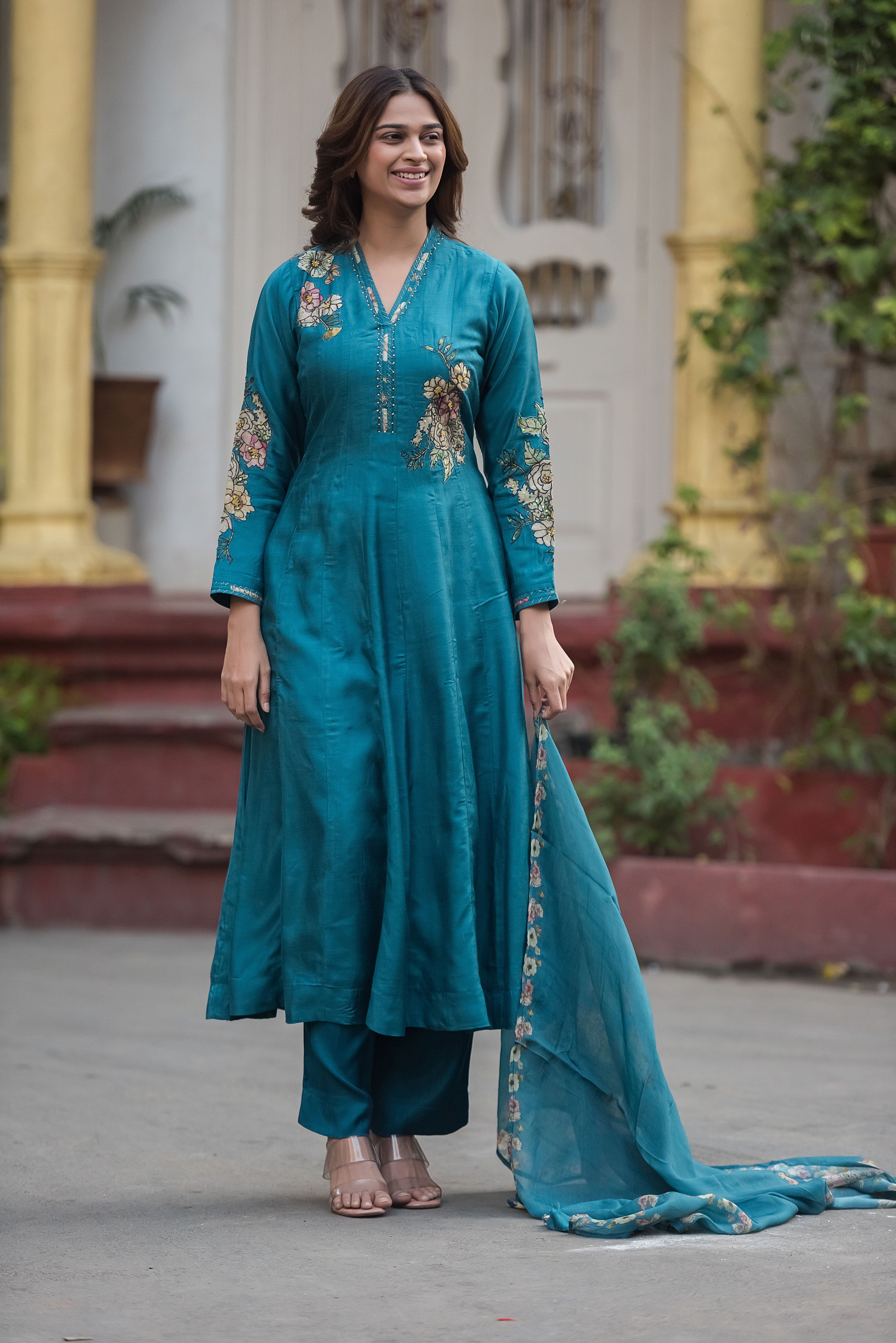 Rama Flared Muslin Suit Set