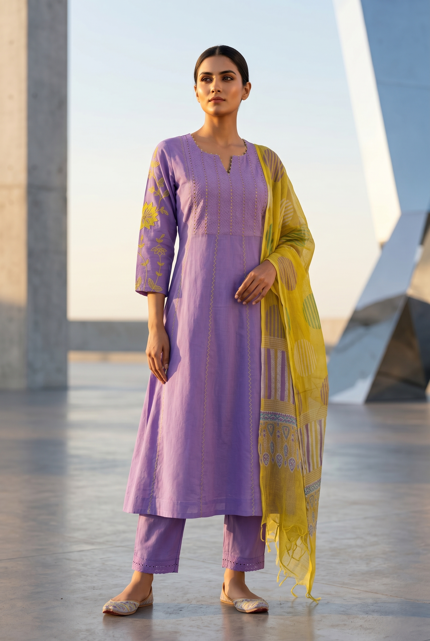 Purple Mal Flair Suit Set