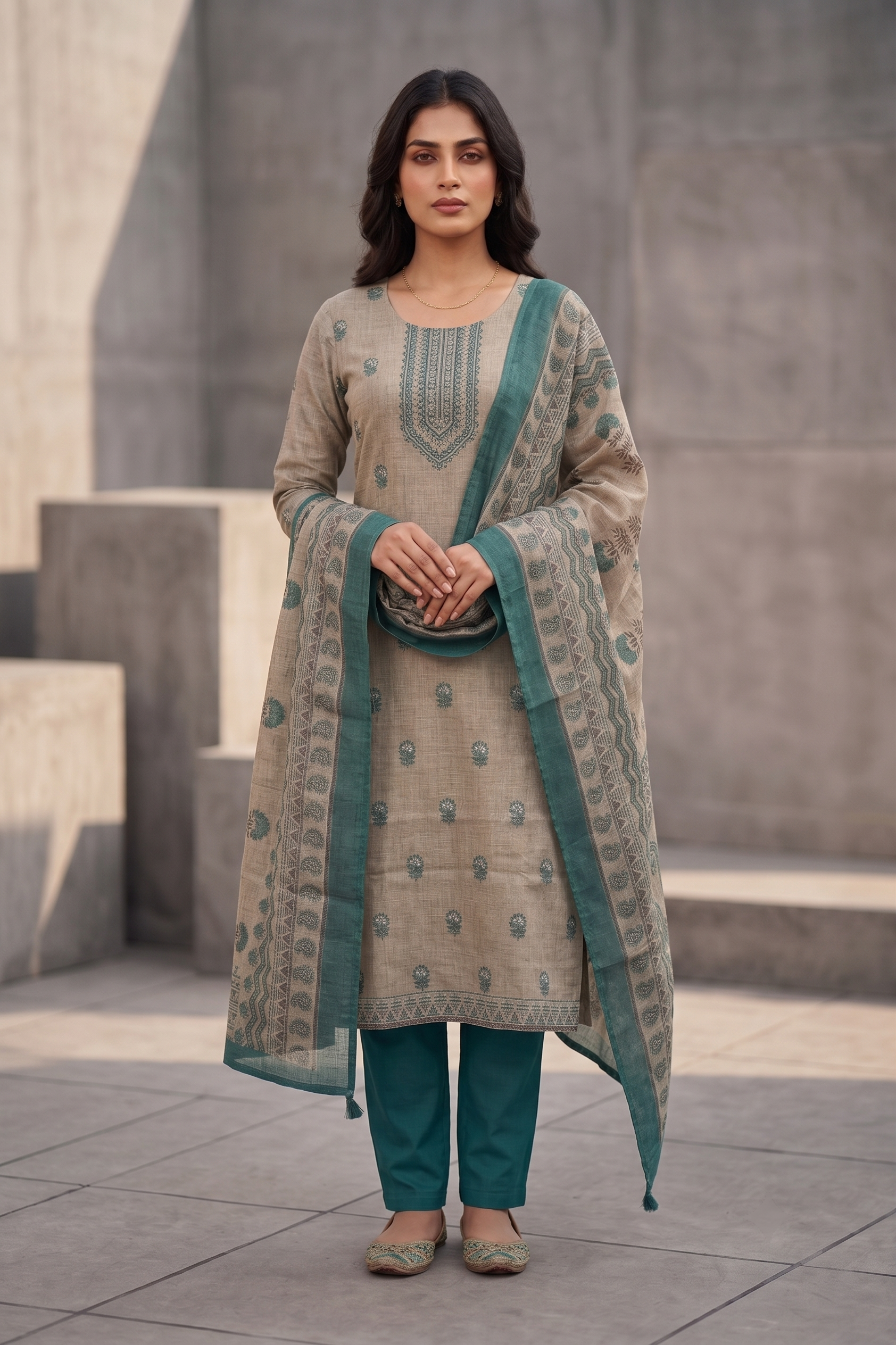 Rama Poly Linen Straight Salwar Suit