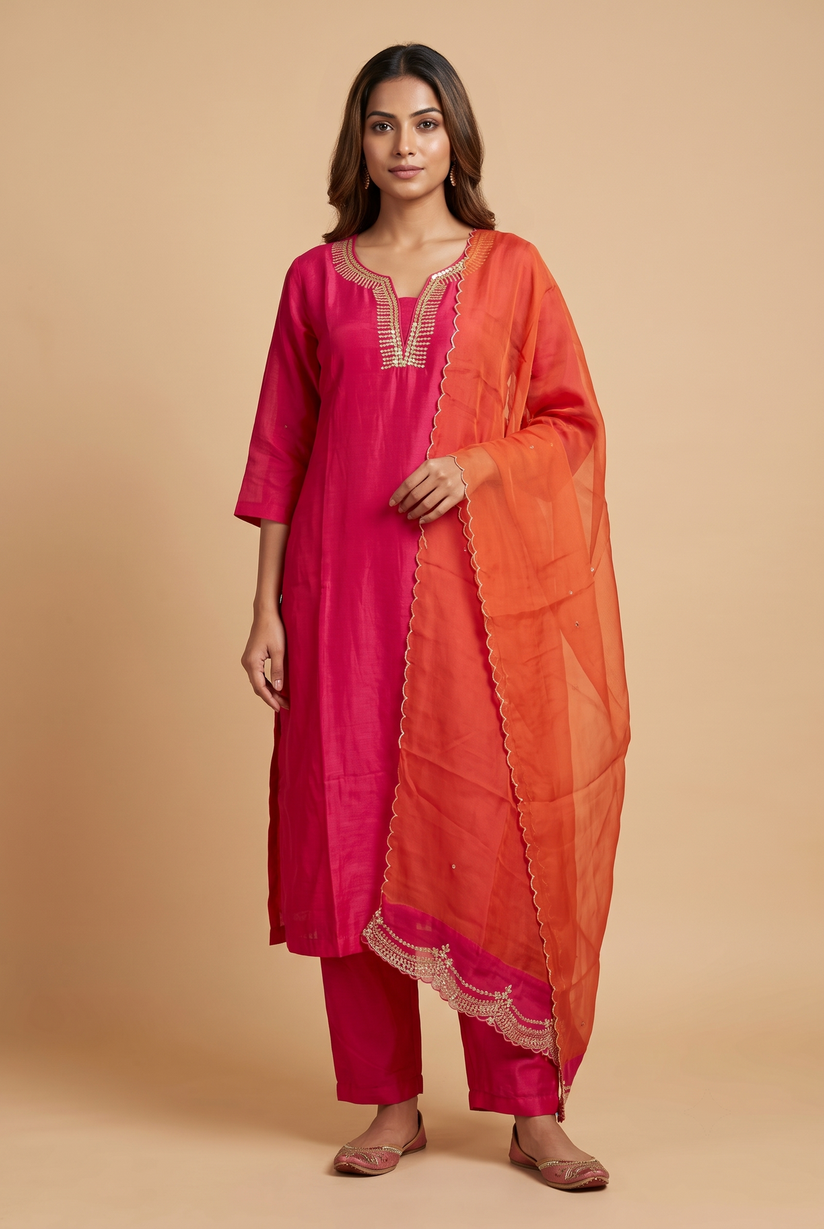 Rani Mal Chanderi Straight Suit Set