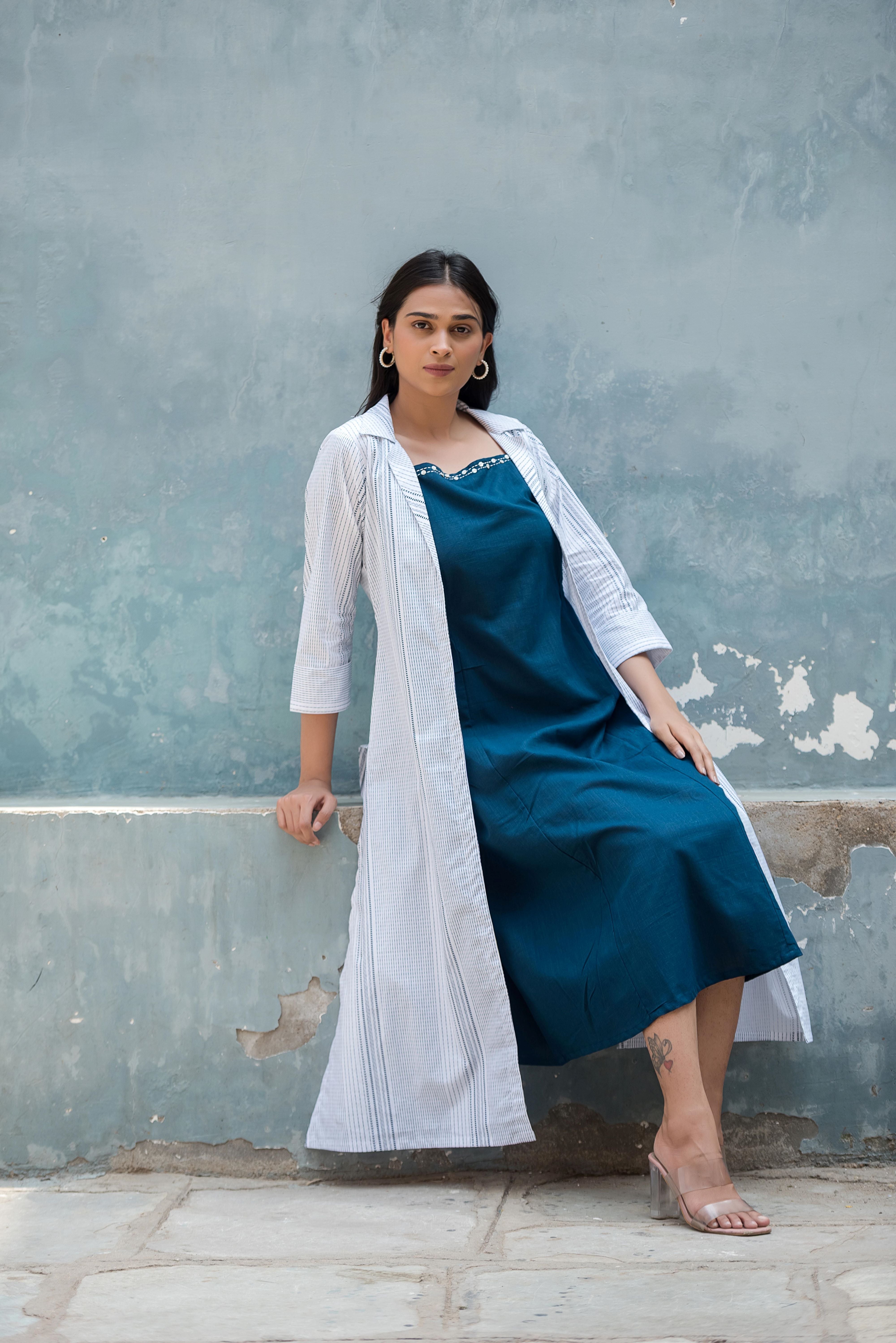 Elegant Blue Kali Dress