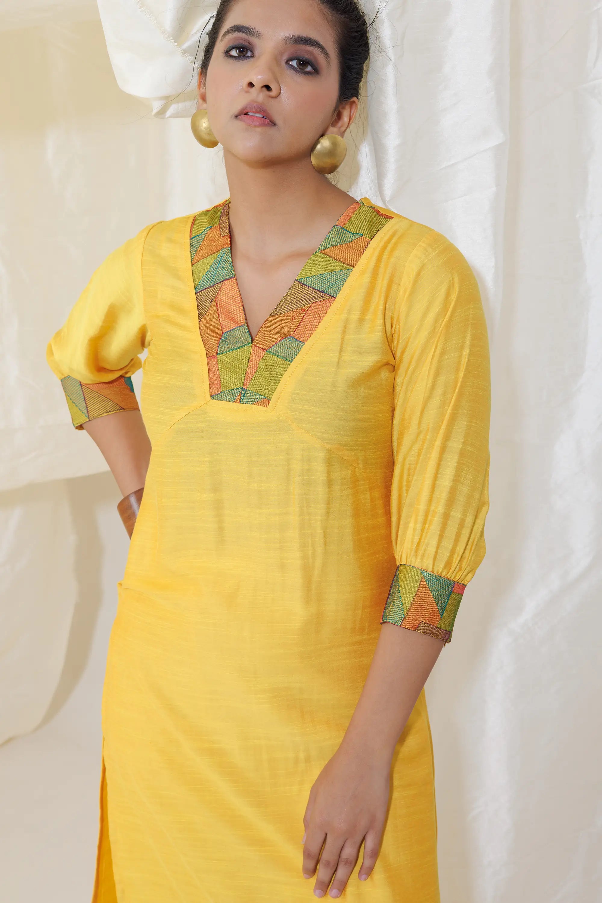 Yellow Aline Kurta Set