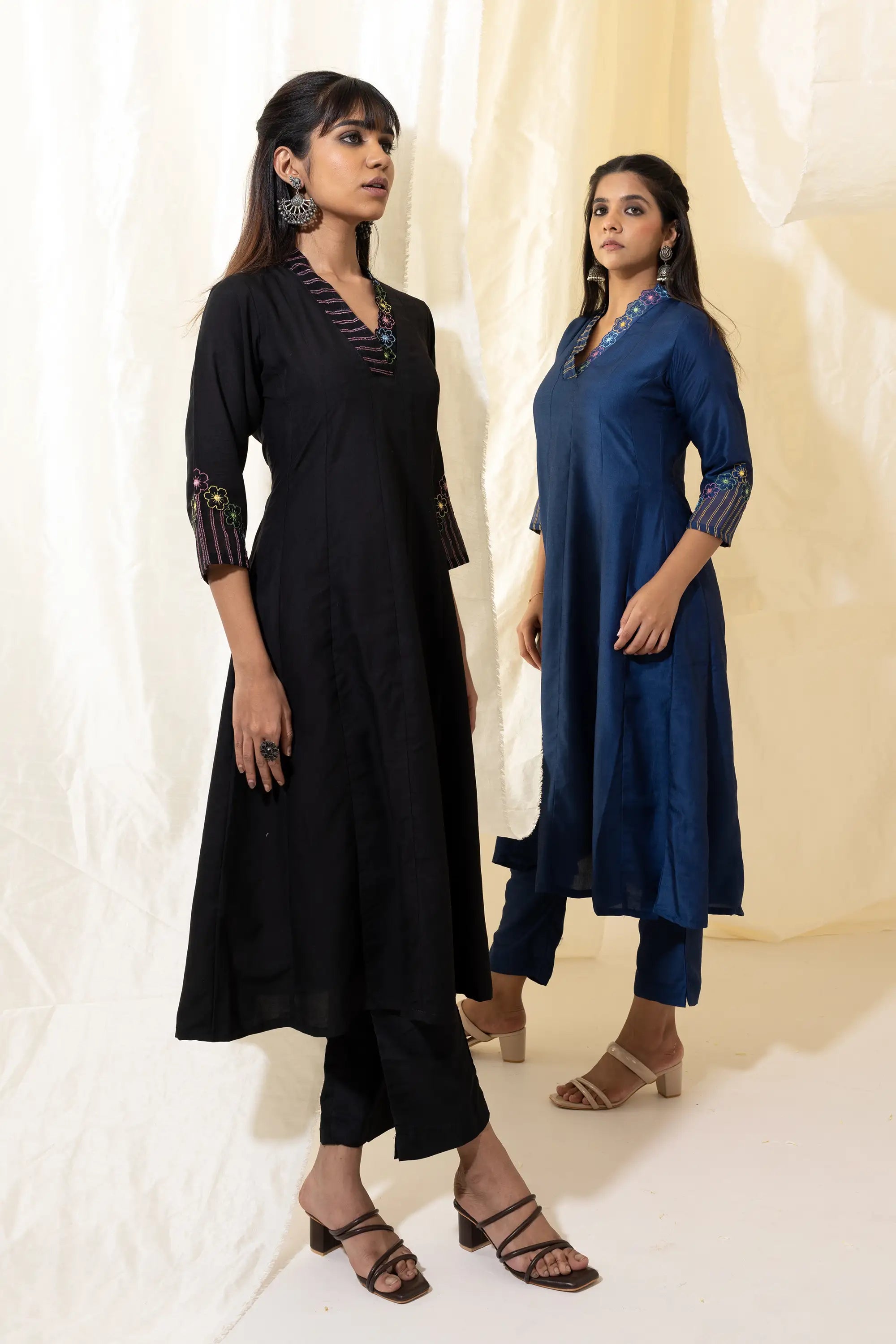 Black Anarkali Kurta Set