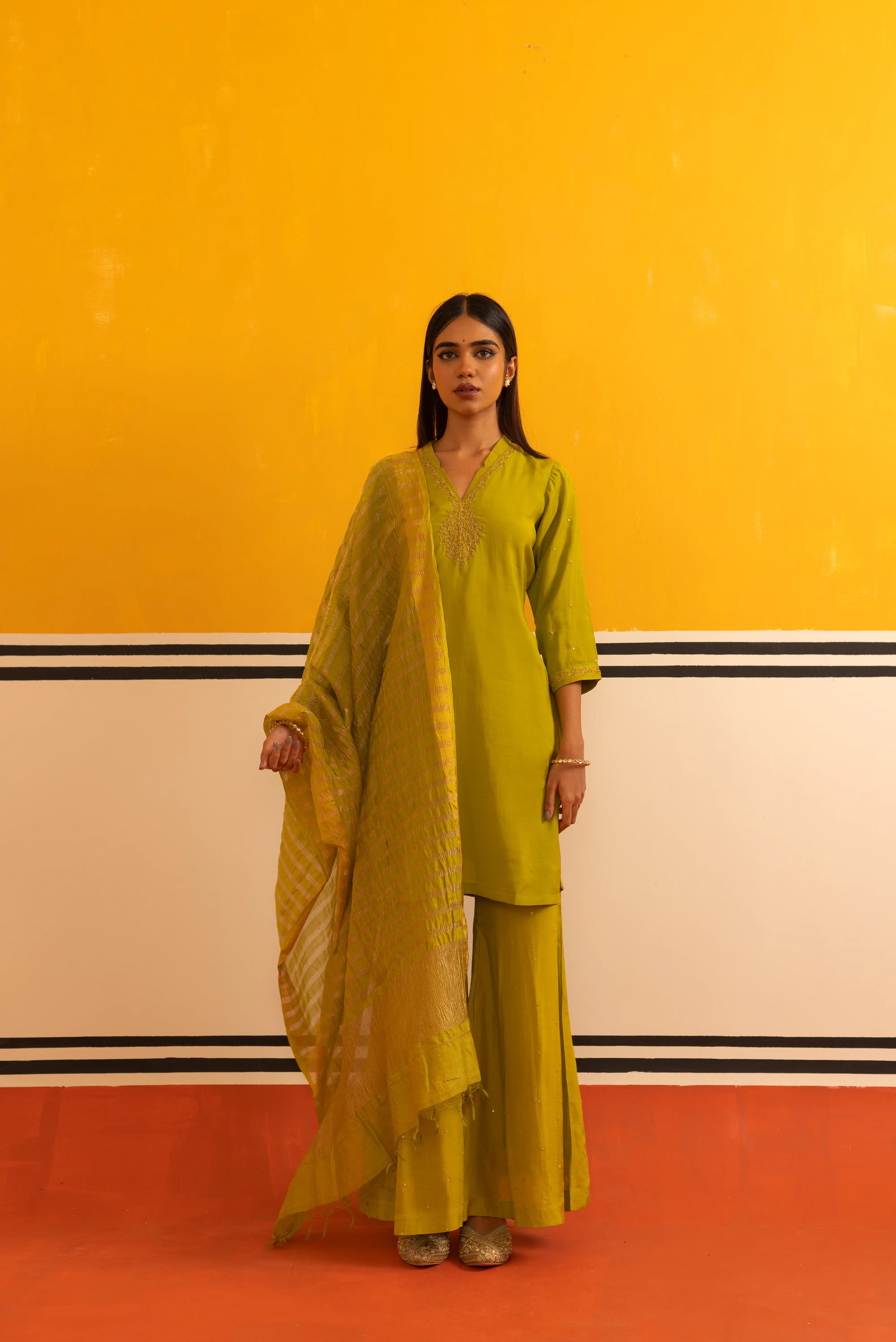 Pista Muslin Suit Set