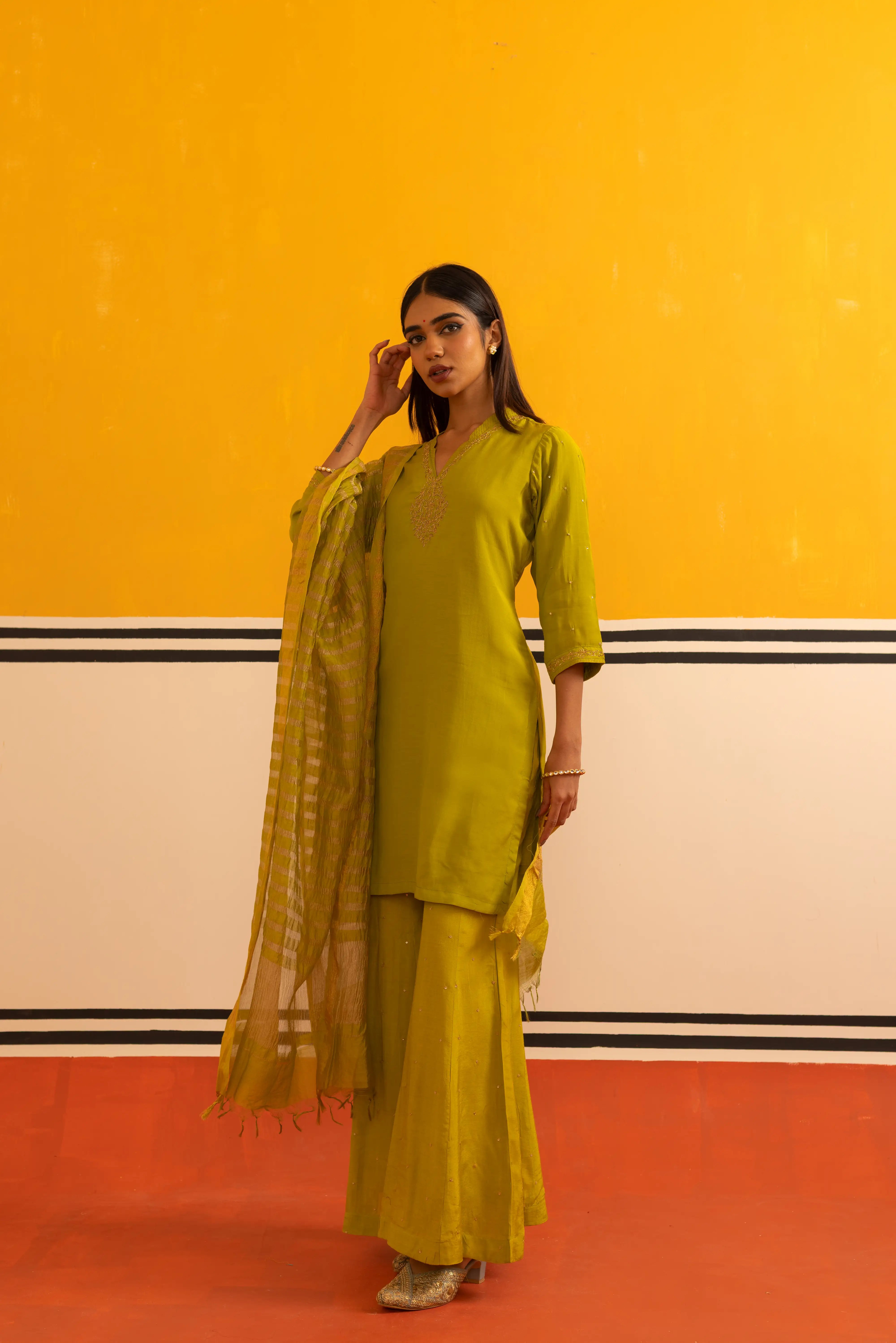 Pista Muslin Suit Set