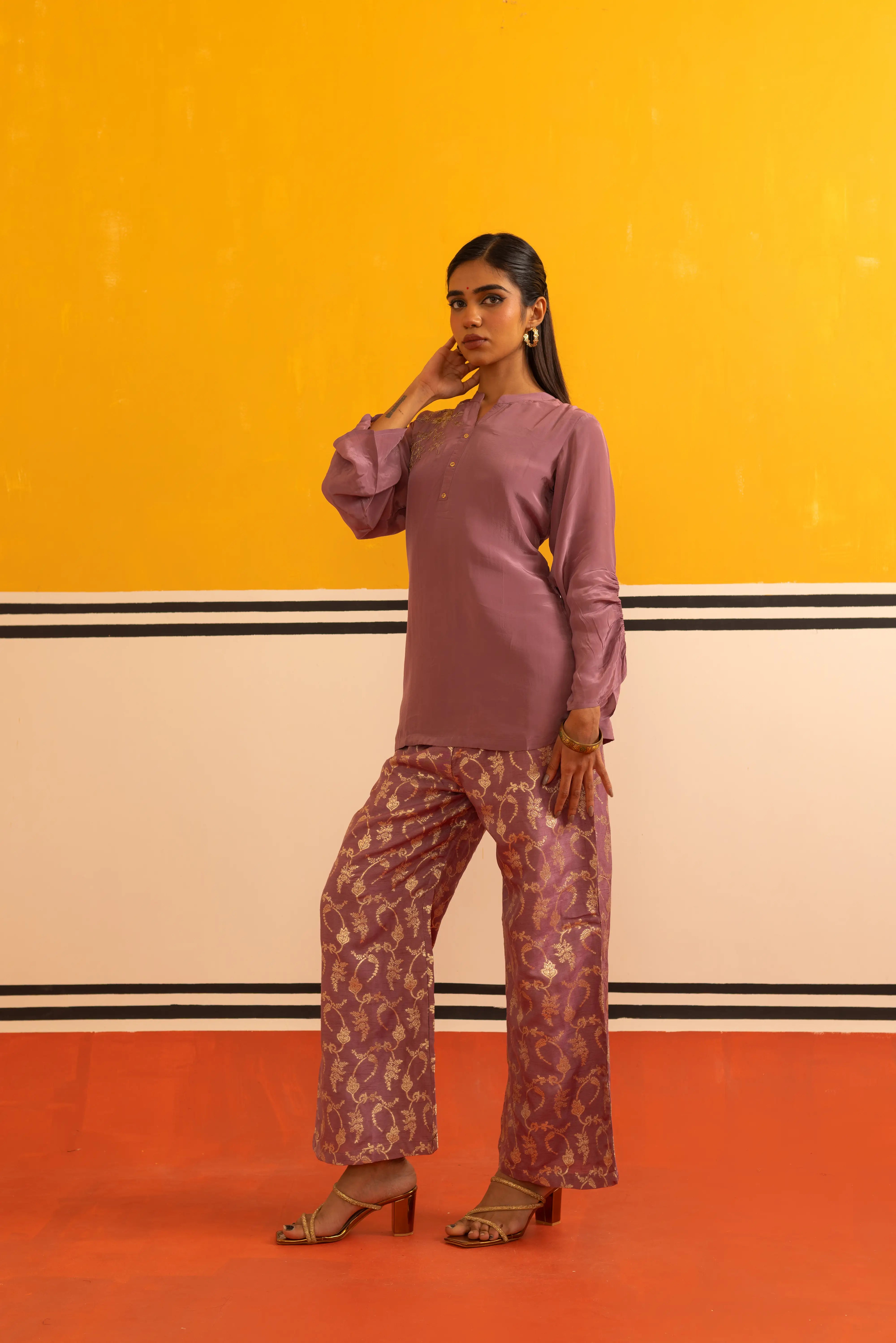 Lilac Silk Co-ord Set