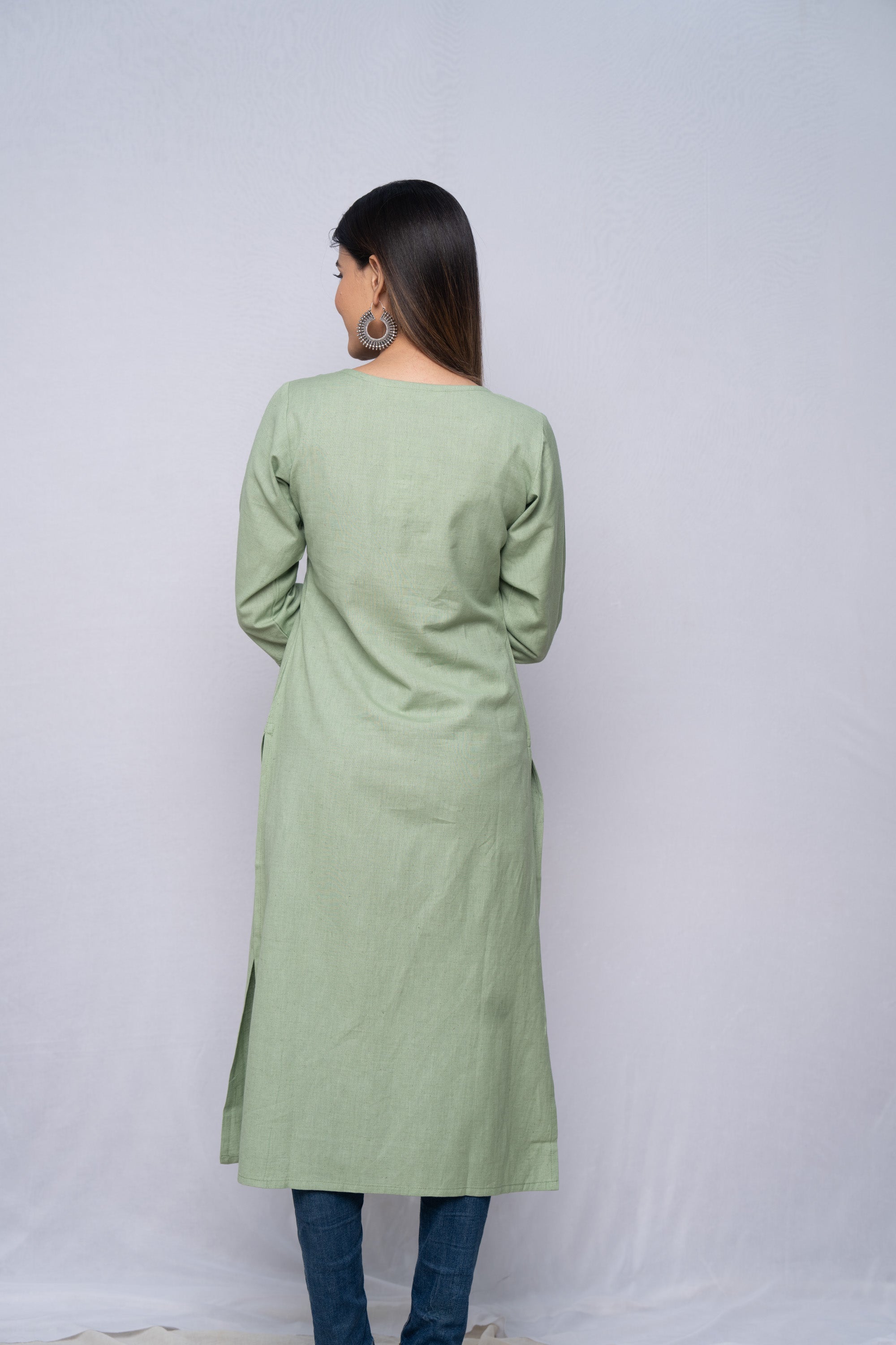 WOK Straight Embroidered Kurta