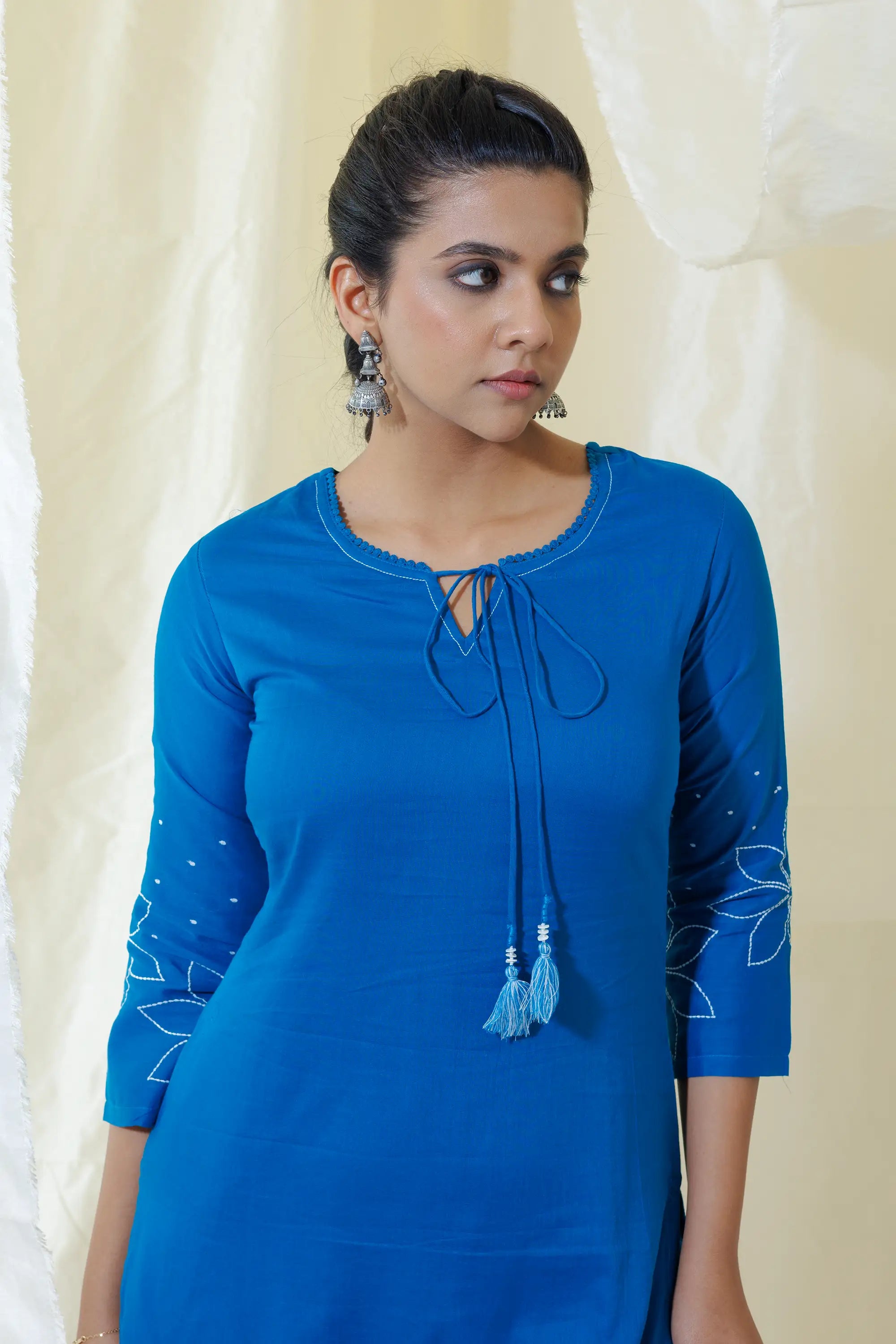 Blue Straight Fit Kurta
