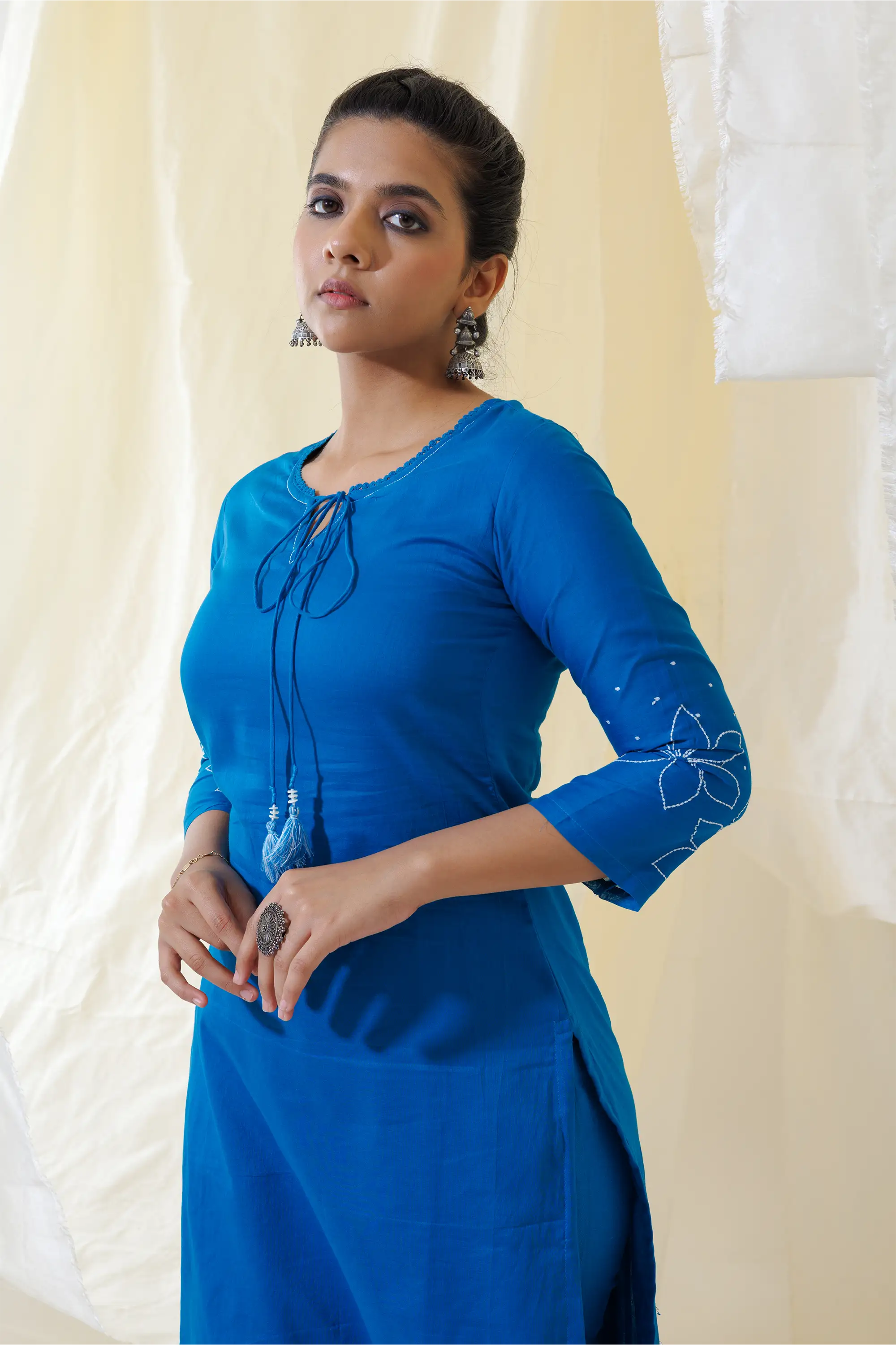 Blue Straight Fit Kurta