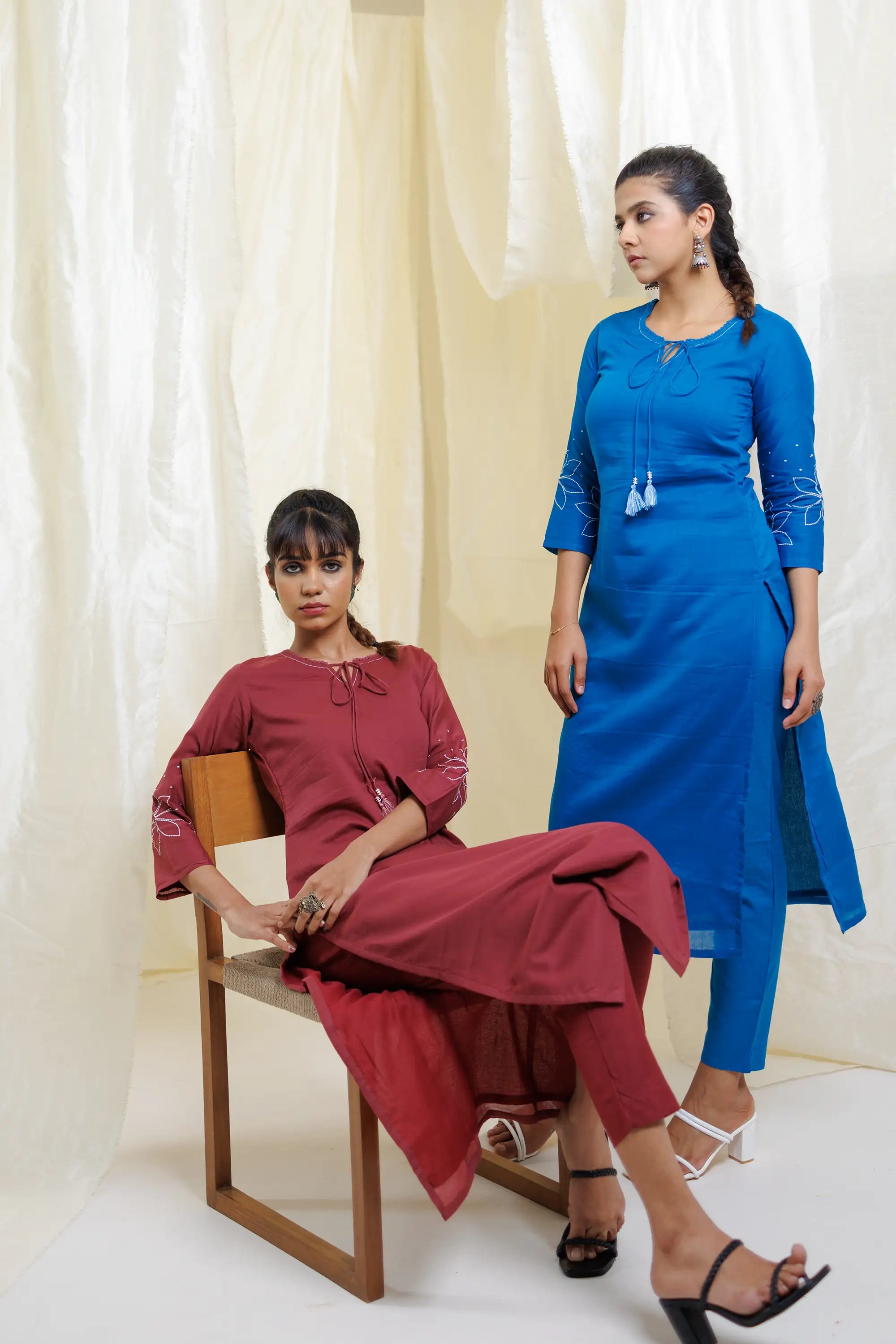 Blue Straight Fit Kurta