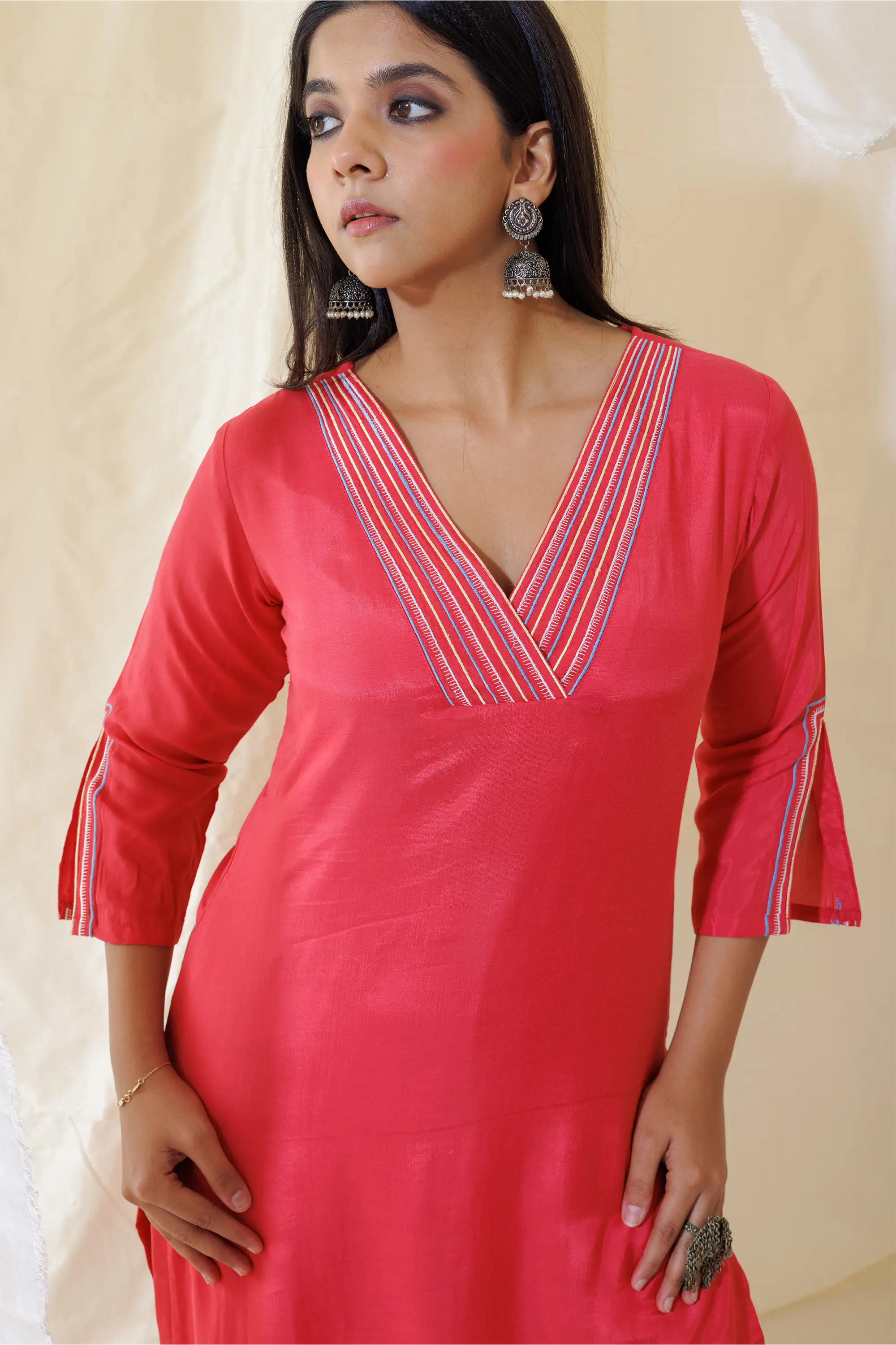 Punch Pink Straight Kurta Set