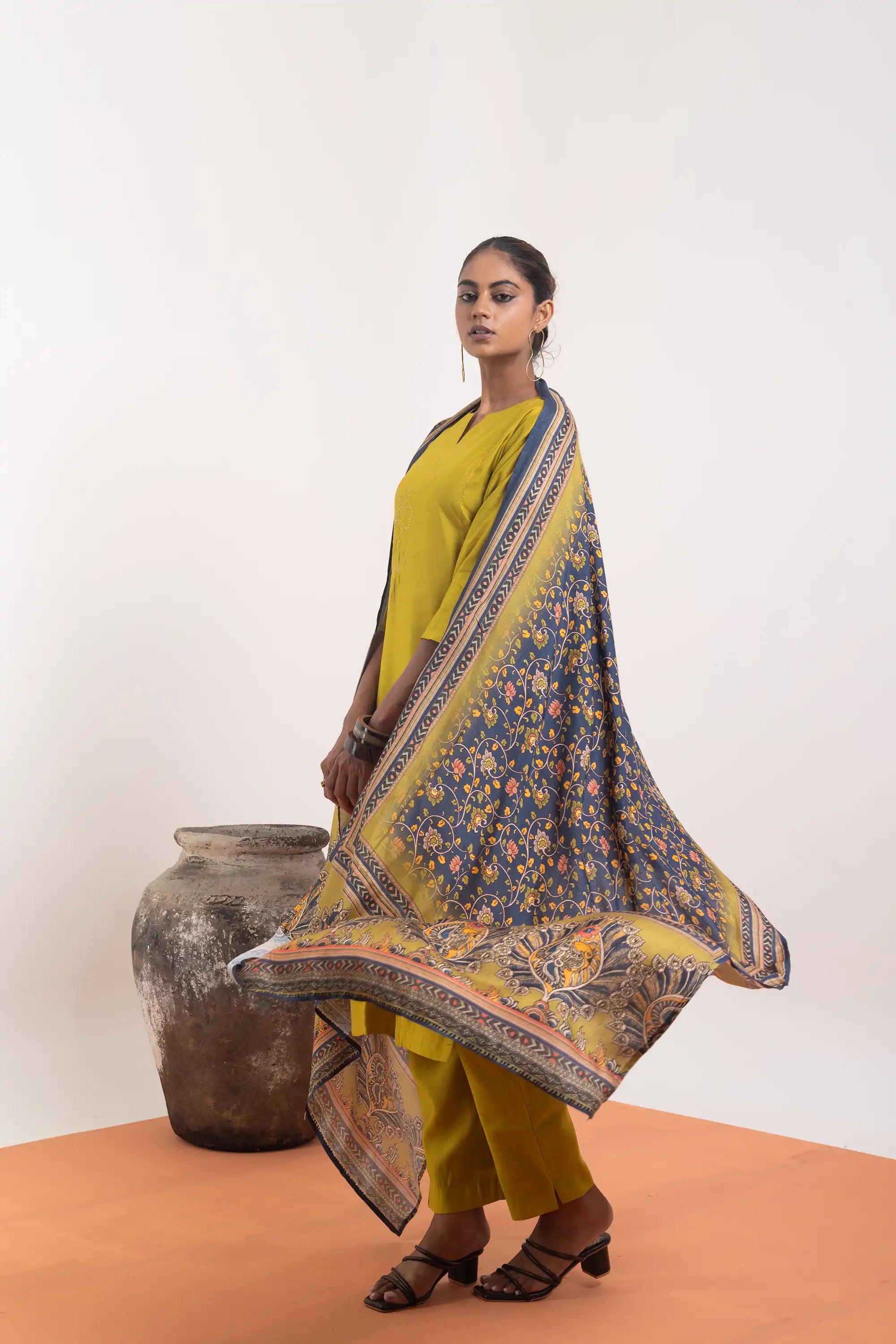 PAYAL Yellow Kurta Suit Set with Hand Embroidery Detailing