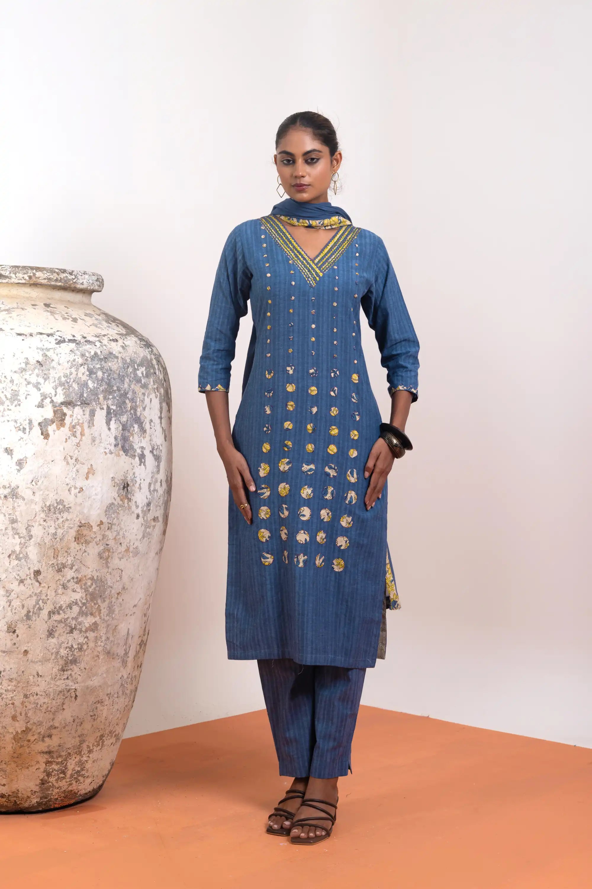 PAYAL Blue Grey Kurta Suit Set