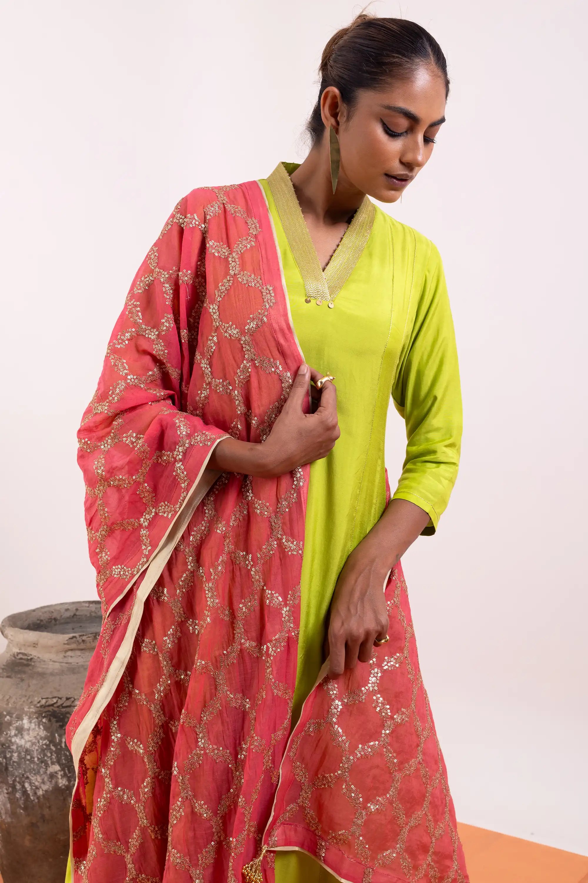 PAYAL Festive Kalidar Suit set with hand embroidered detailing