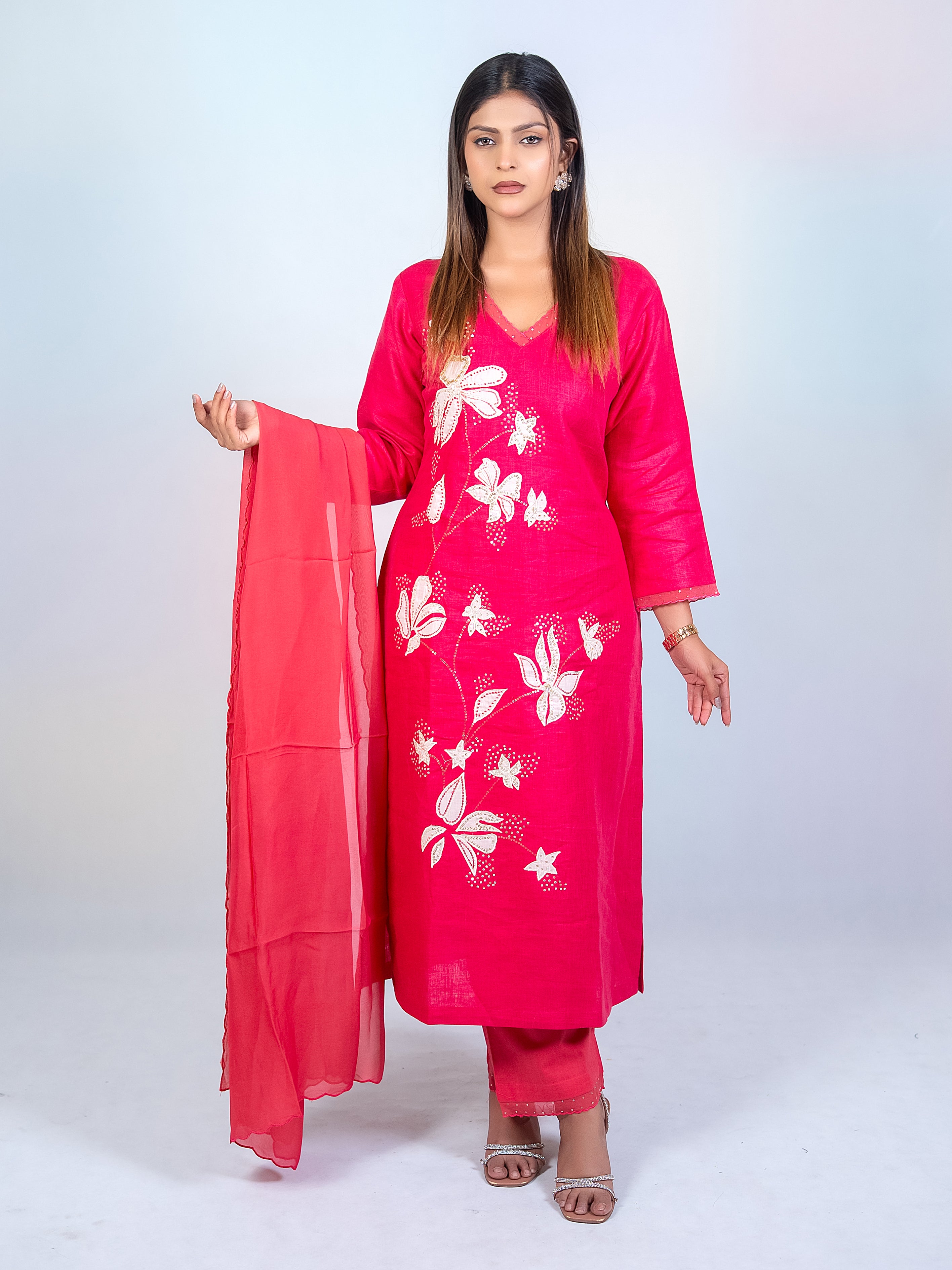 Rani Linen A-Line Salwar Suit