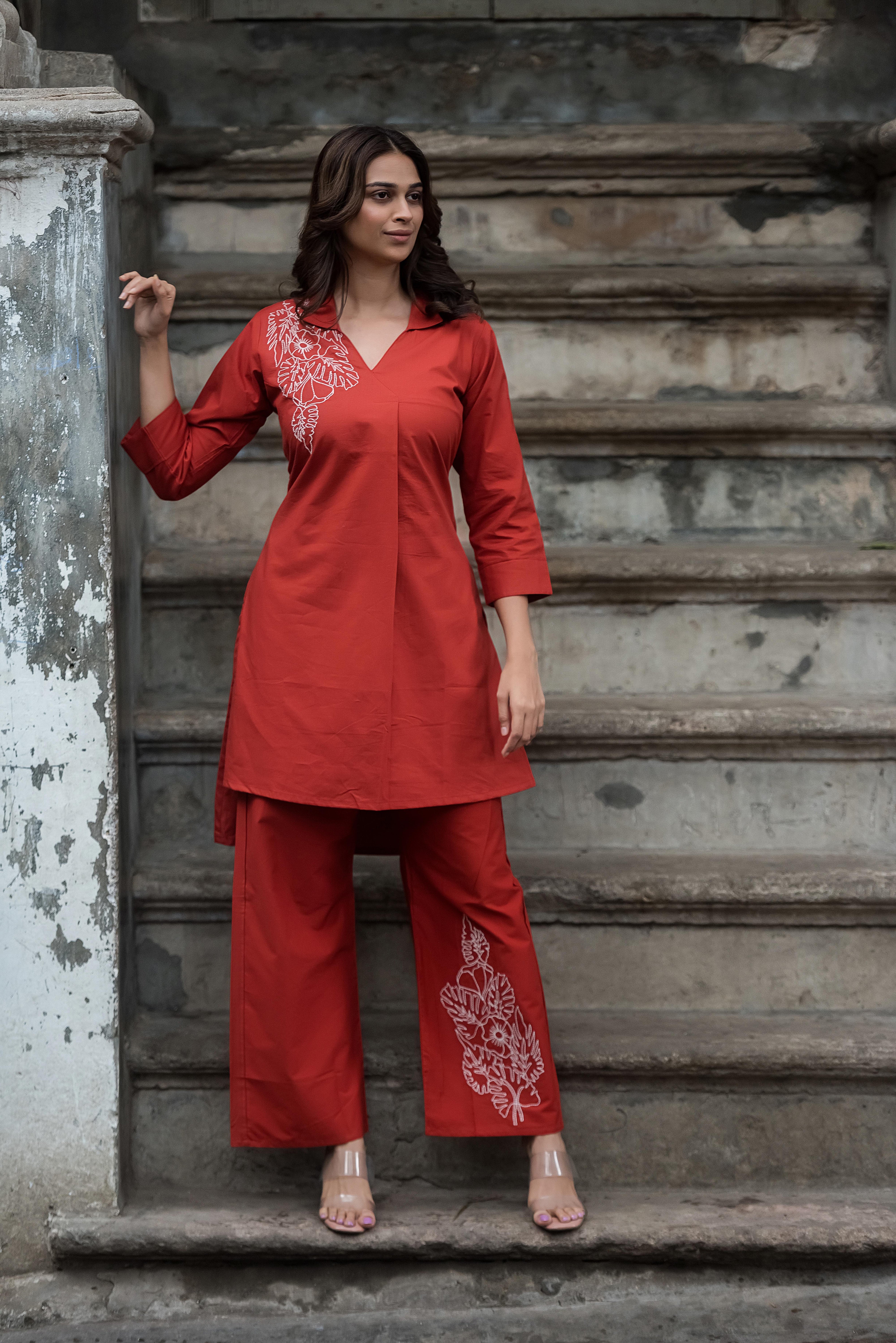 Rust Cotton Co-ord Set