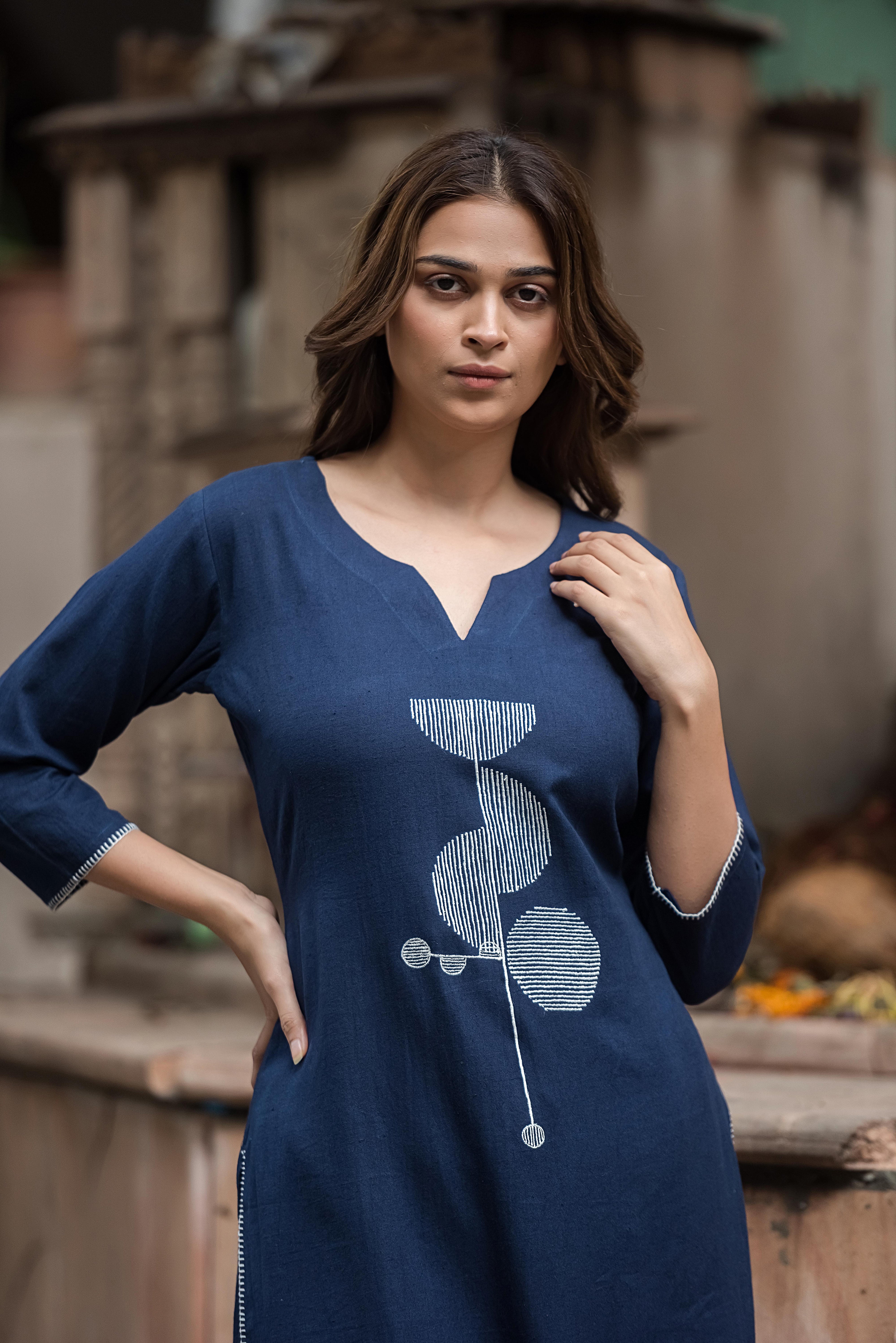 Blue Straight Co-ord Set