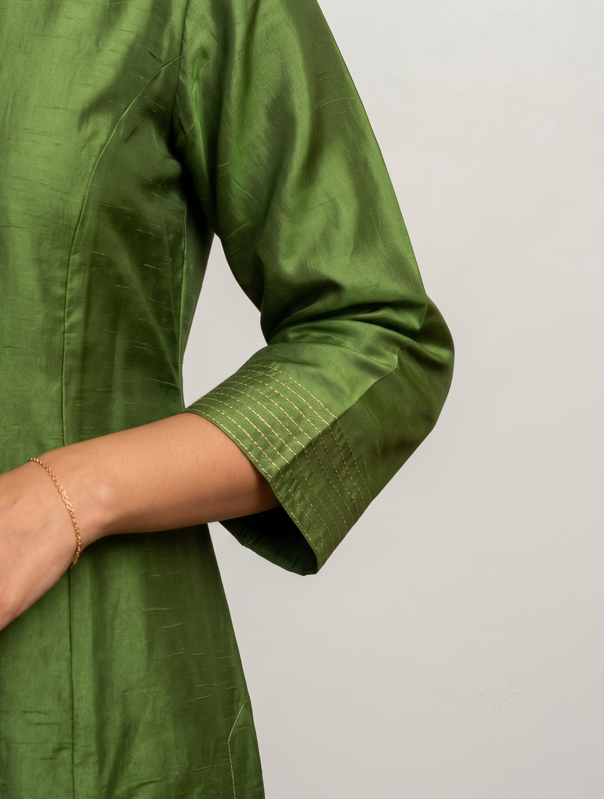 Green Straight Silk Salwar Suit