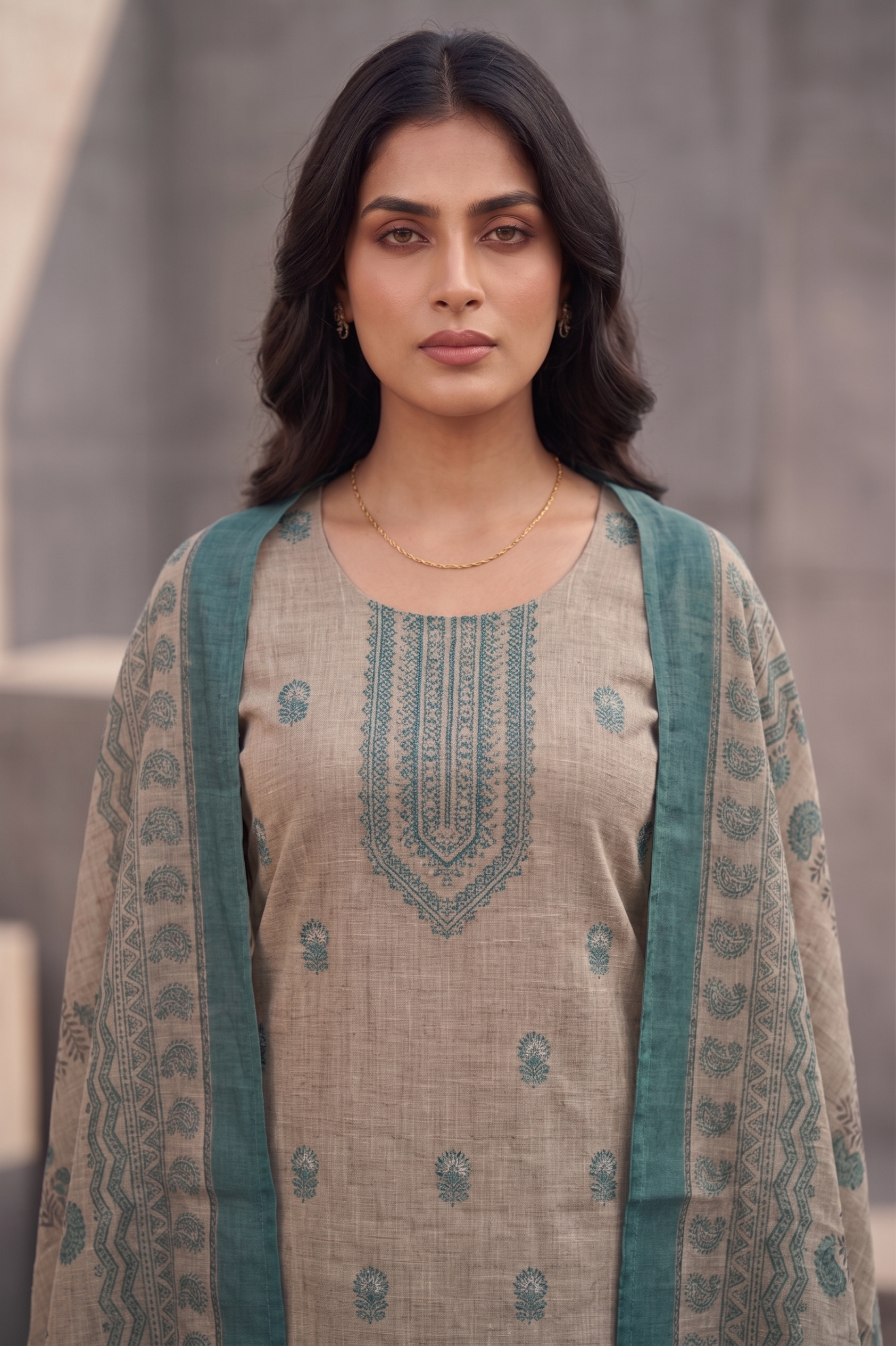 Rama Poly Linen Straight Salwar Suit