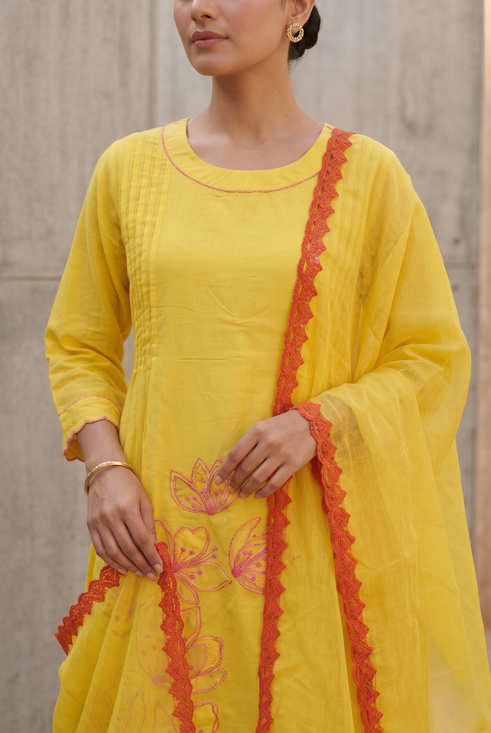 Yellow Straight Mal Suit Set