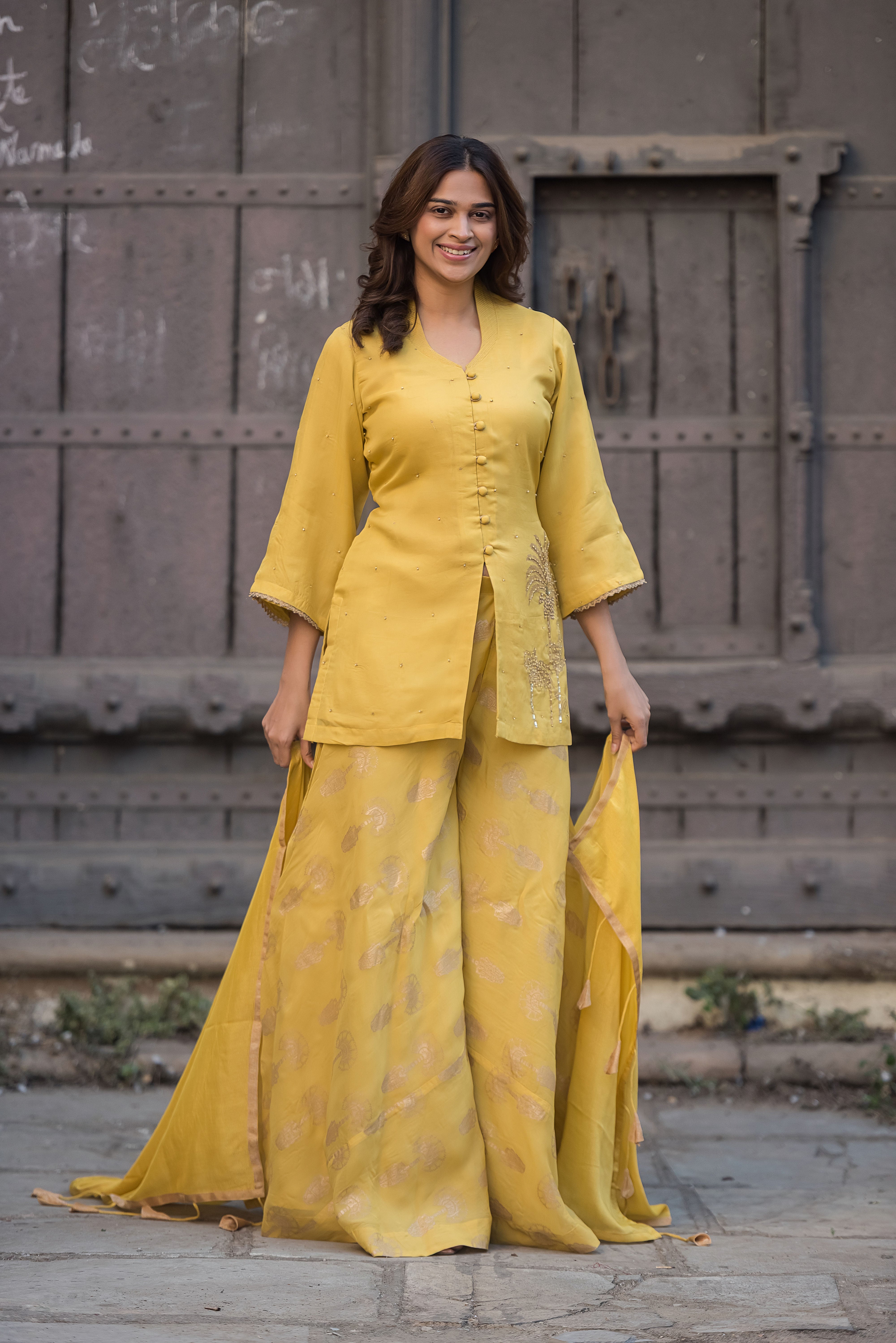 Mustered Straight Salwar Suit