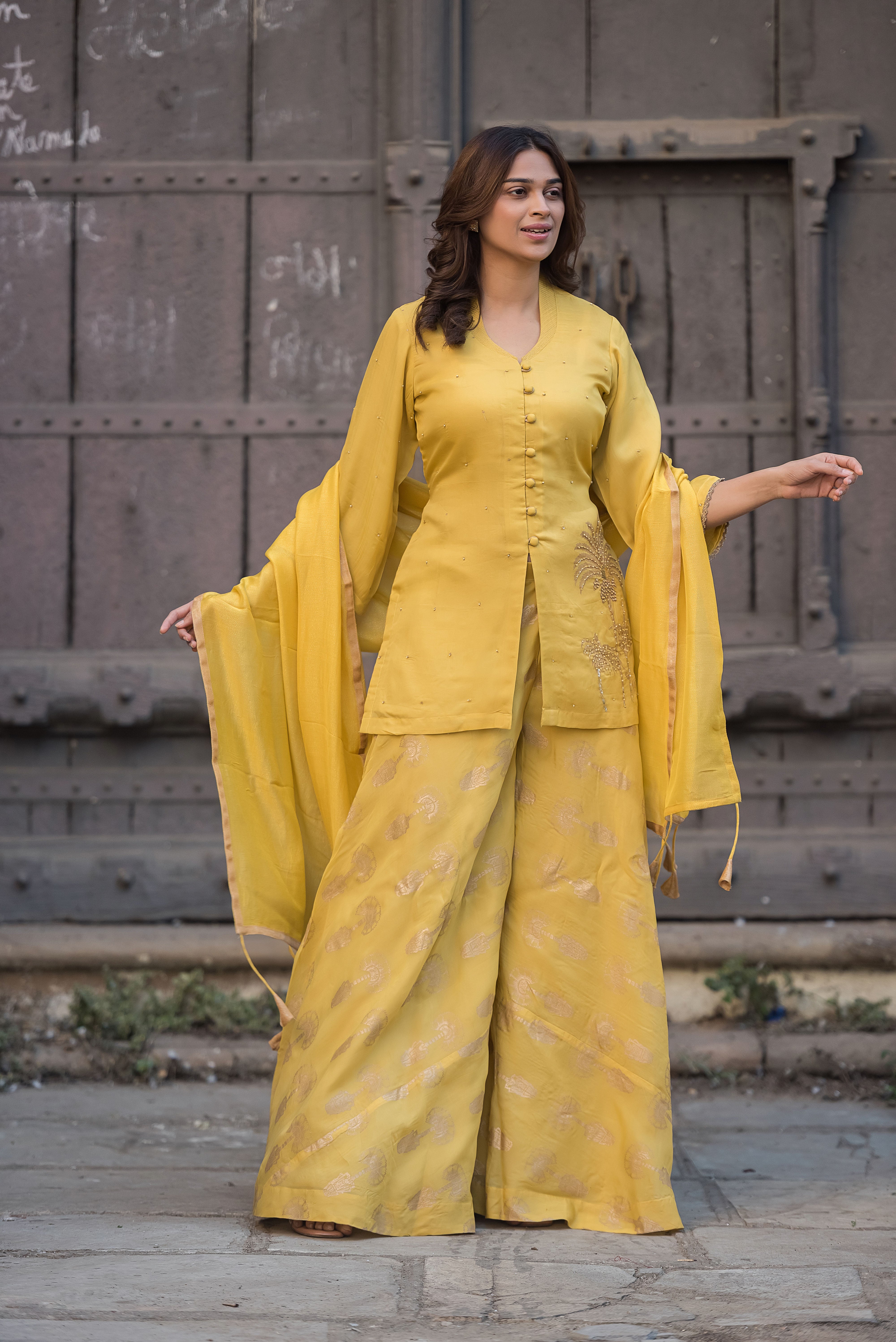 Mustered Straight Salwar Suit