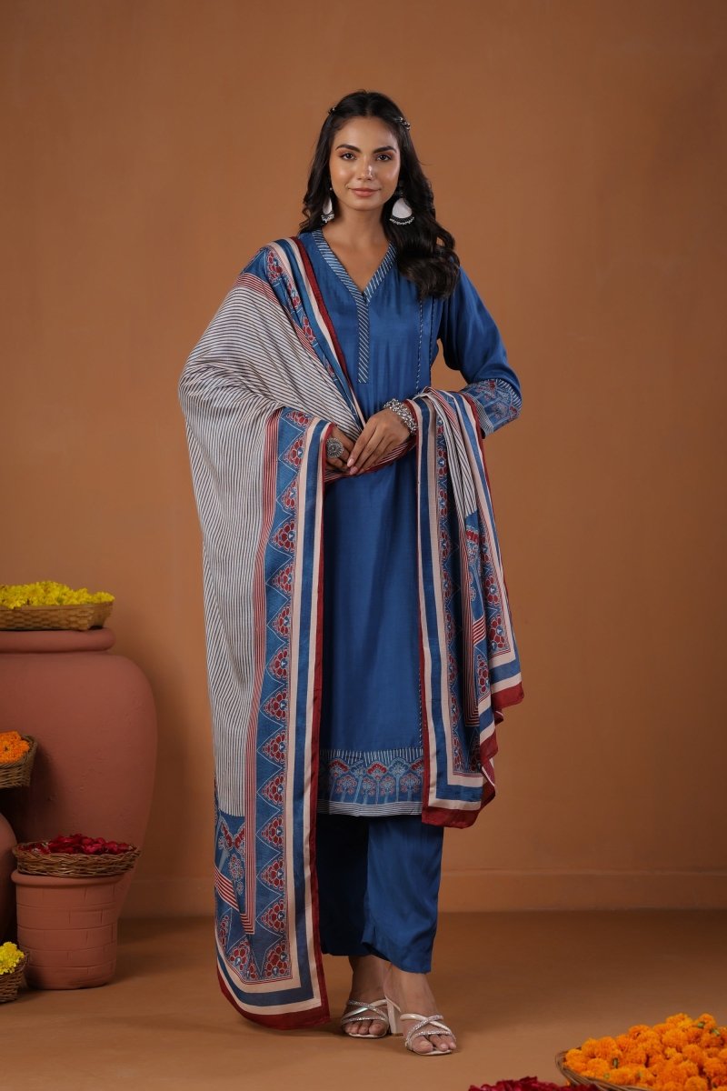 PAYAL Cobalt Blue Kurta Suit Set for every Occasion - Payal