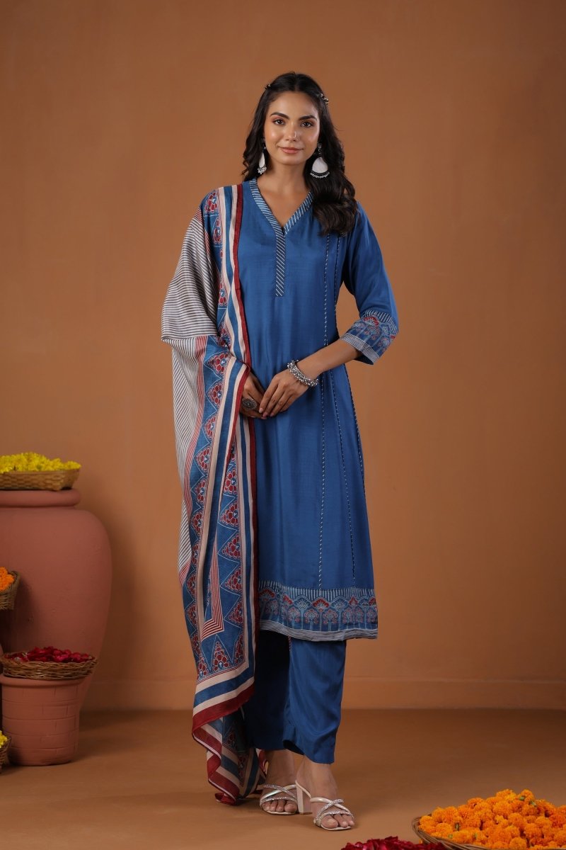 PAYAL Cobalt Blue Kurta Suit Set for every Occasion - Payal