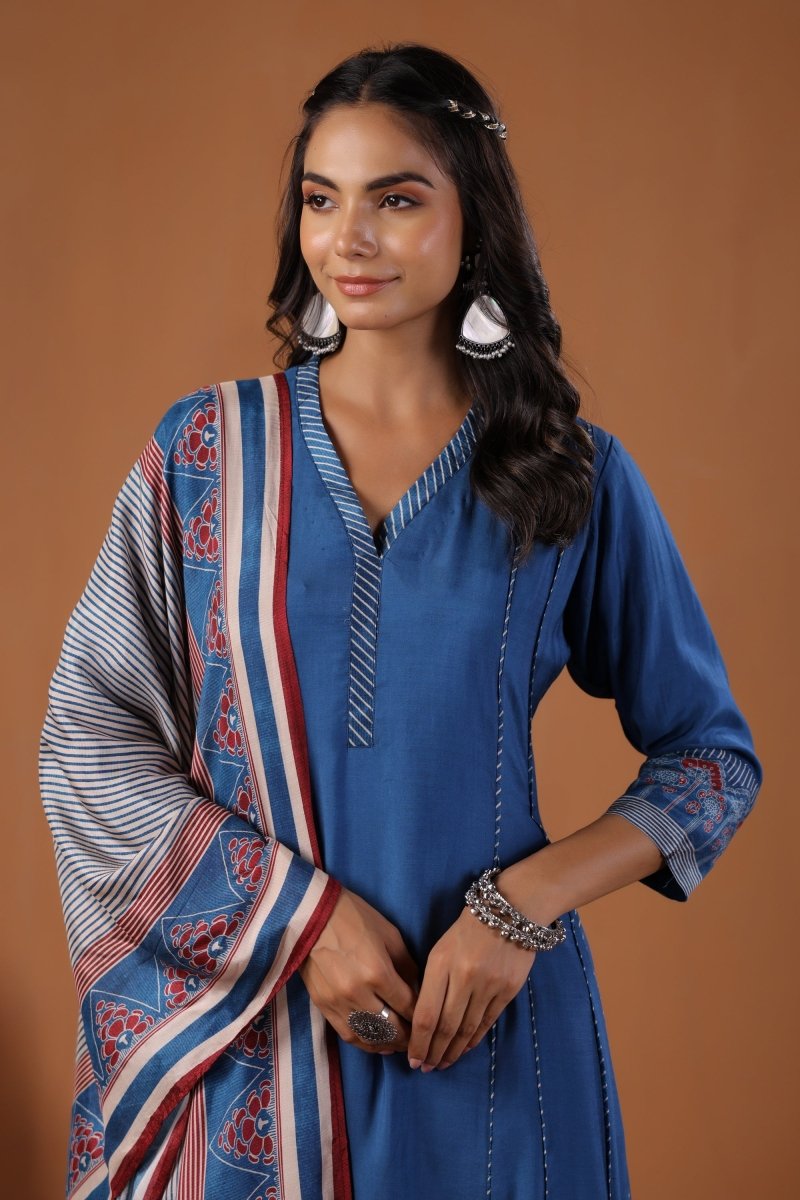 PAYAL Cobalt Blue Kurta Suit Set for every Occasion - Payal