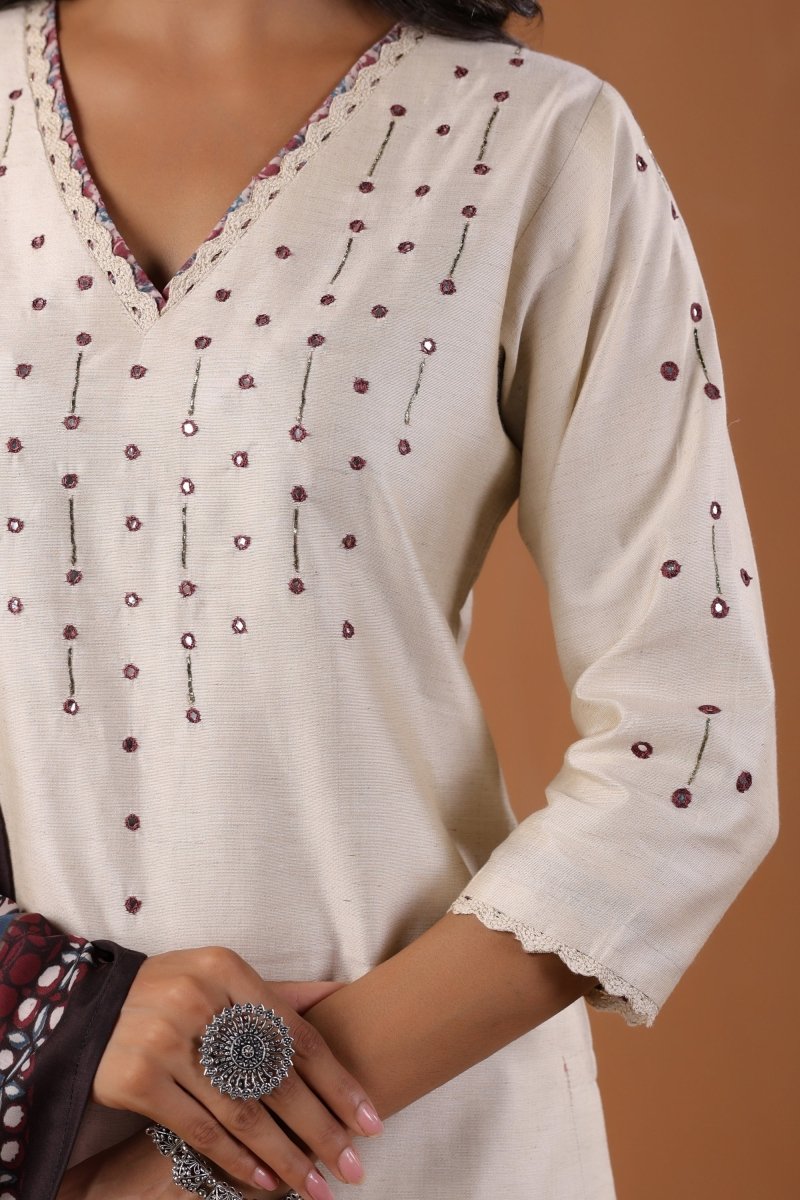 PAYAL Cream Kurta Suit Set for Anyday - Payal