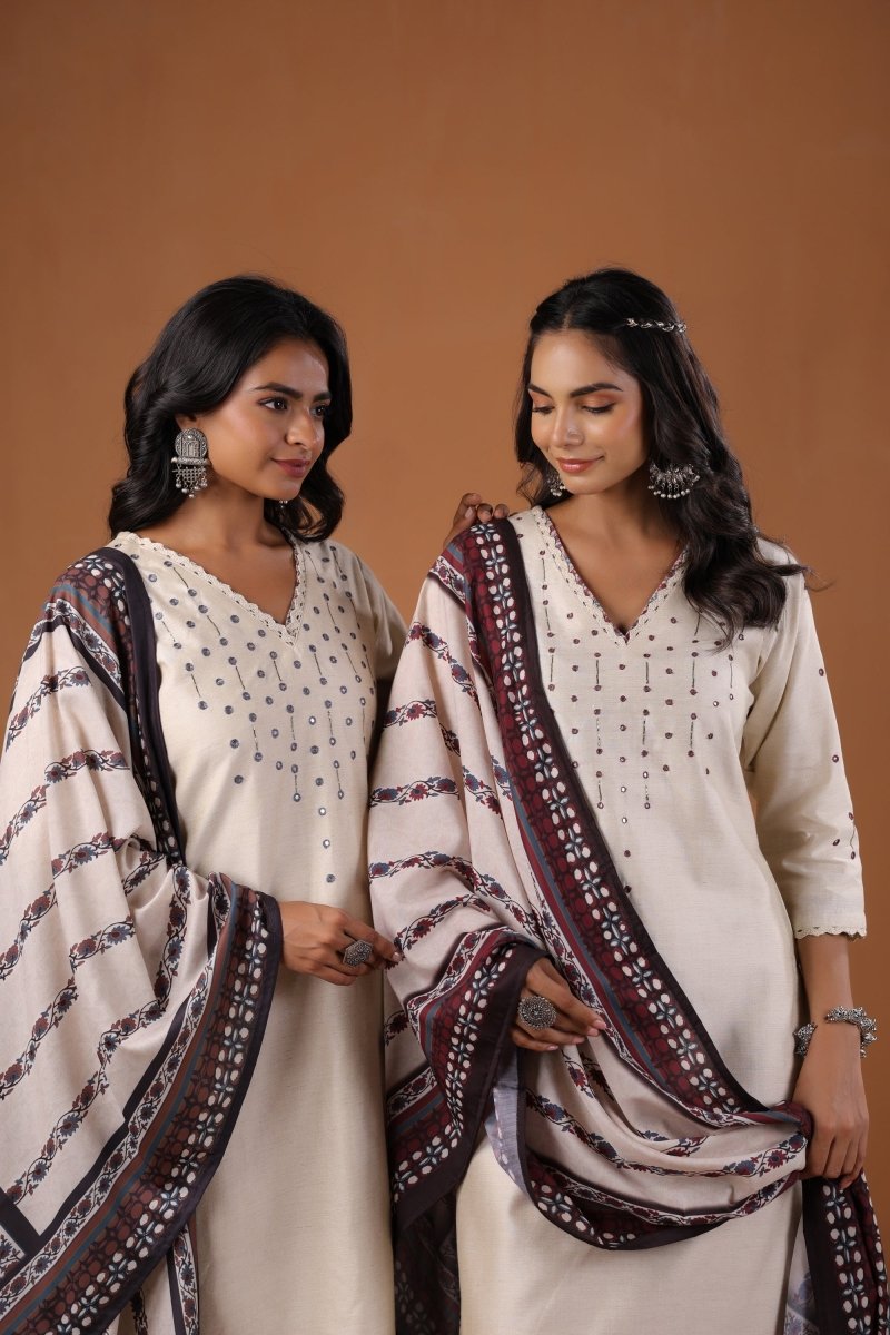 PAYAL Cream Kurta Suit Set for Anyday - Payal