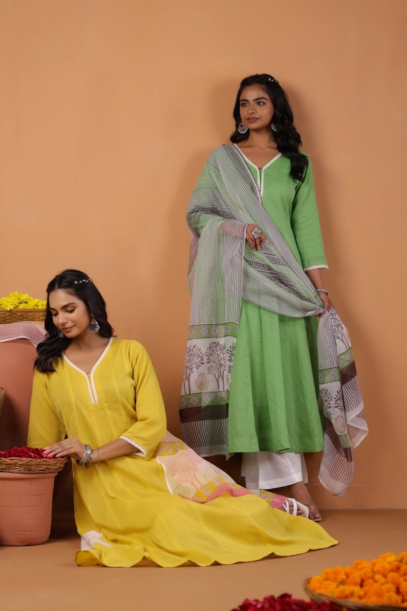 PAYAL Green Pastel Kurta Suit Set for Anyday - Payal