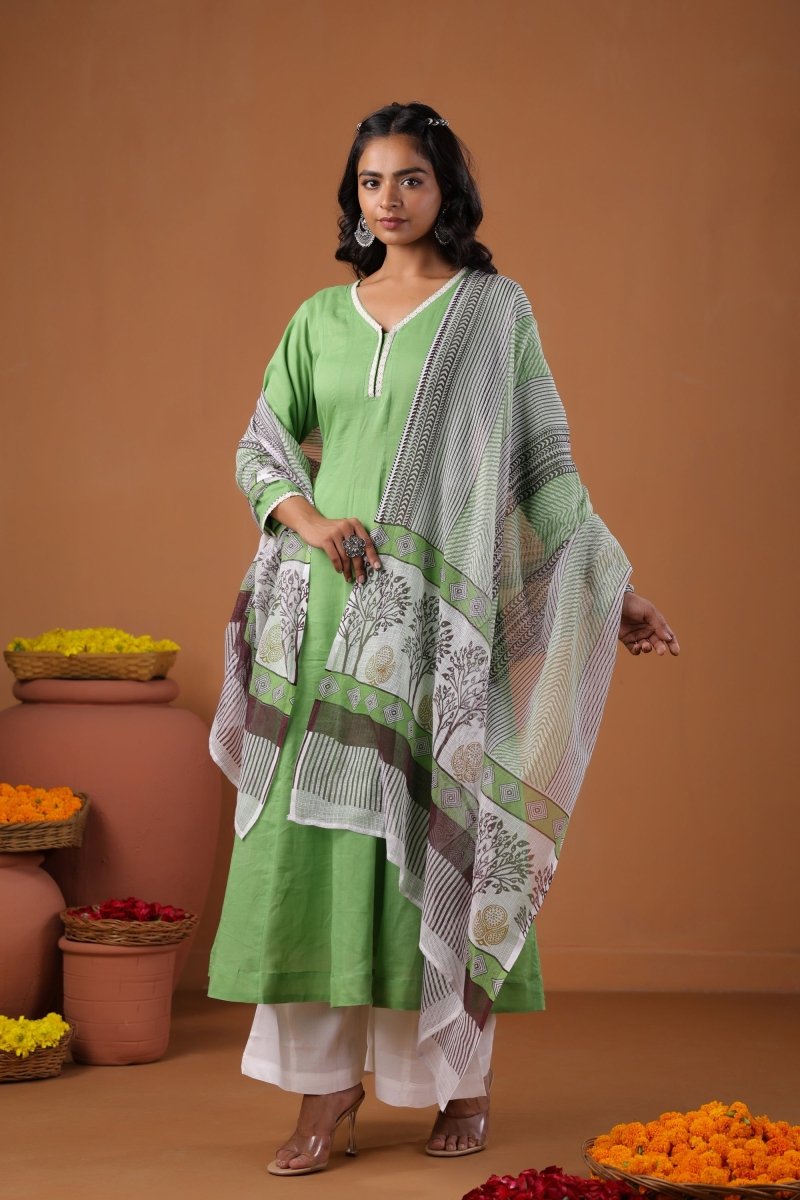 PAYAL Green Pastel Kurta Suit Set for Anyday - Payal