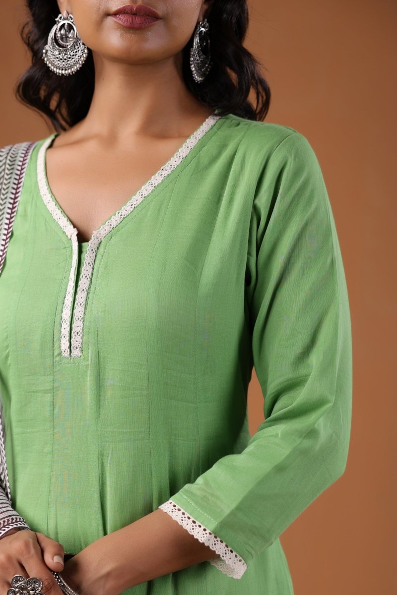 PAYAL Green Pastel Kurta Suit Set for Anyday - Payal