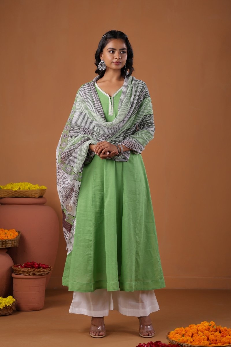PAYAL Green Pastel Kurta Suit Set for Anyday - Payal